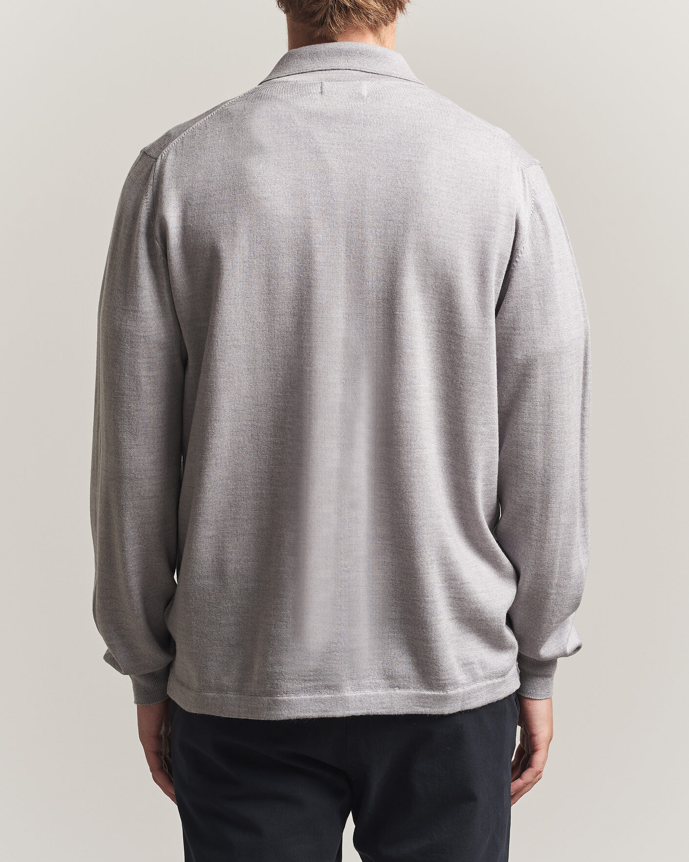 Heren | Truien | J.Lindeberg | Kaleb Merino Full Zip Light Grey Melange
