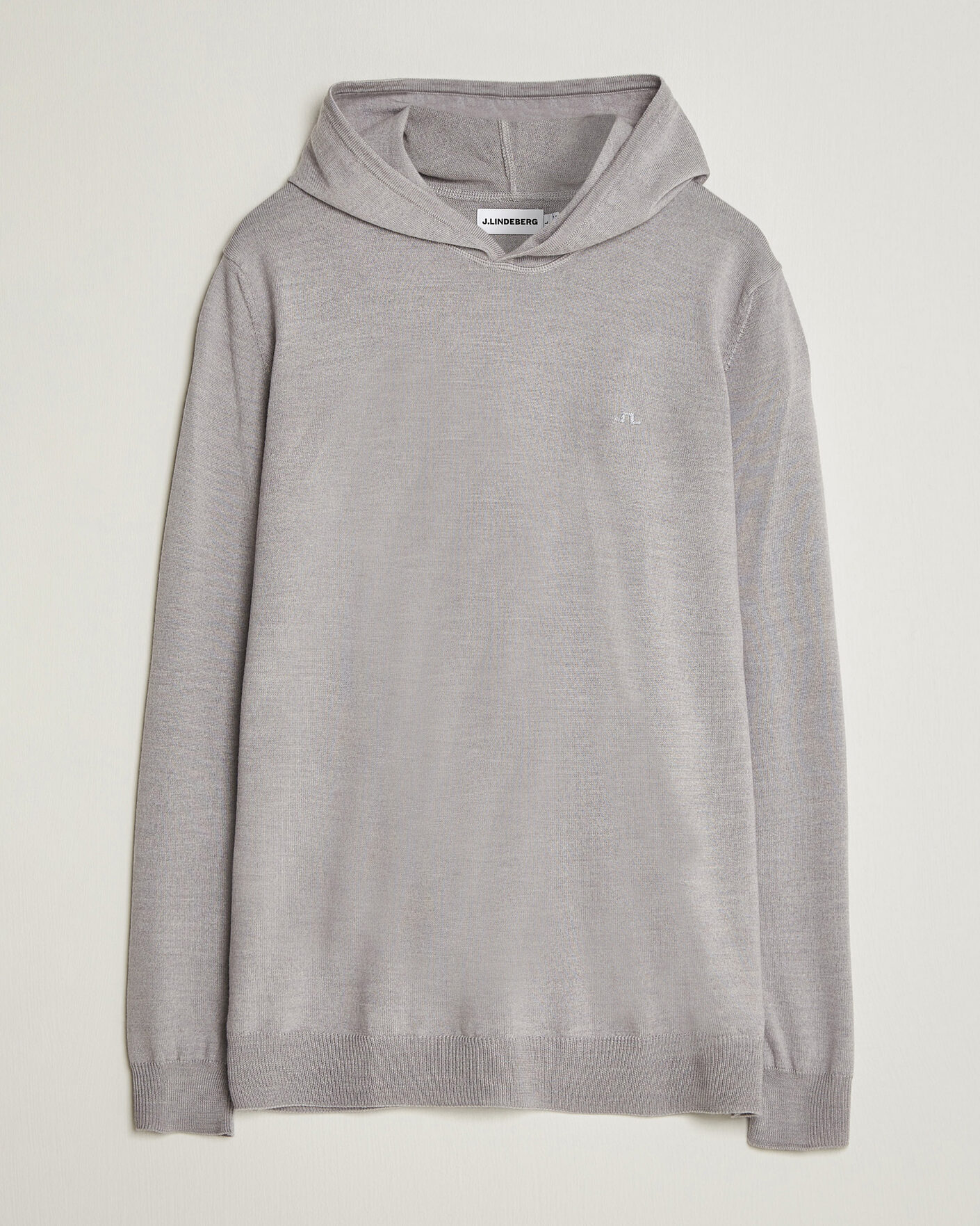 Heren | Truien | J.Lindeberg | Karl Merino Hoodie Light Grey Melange