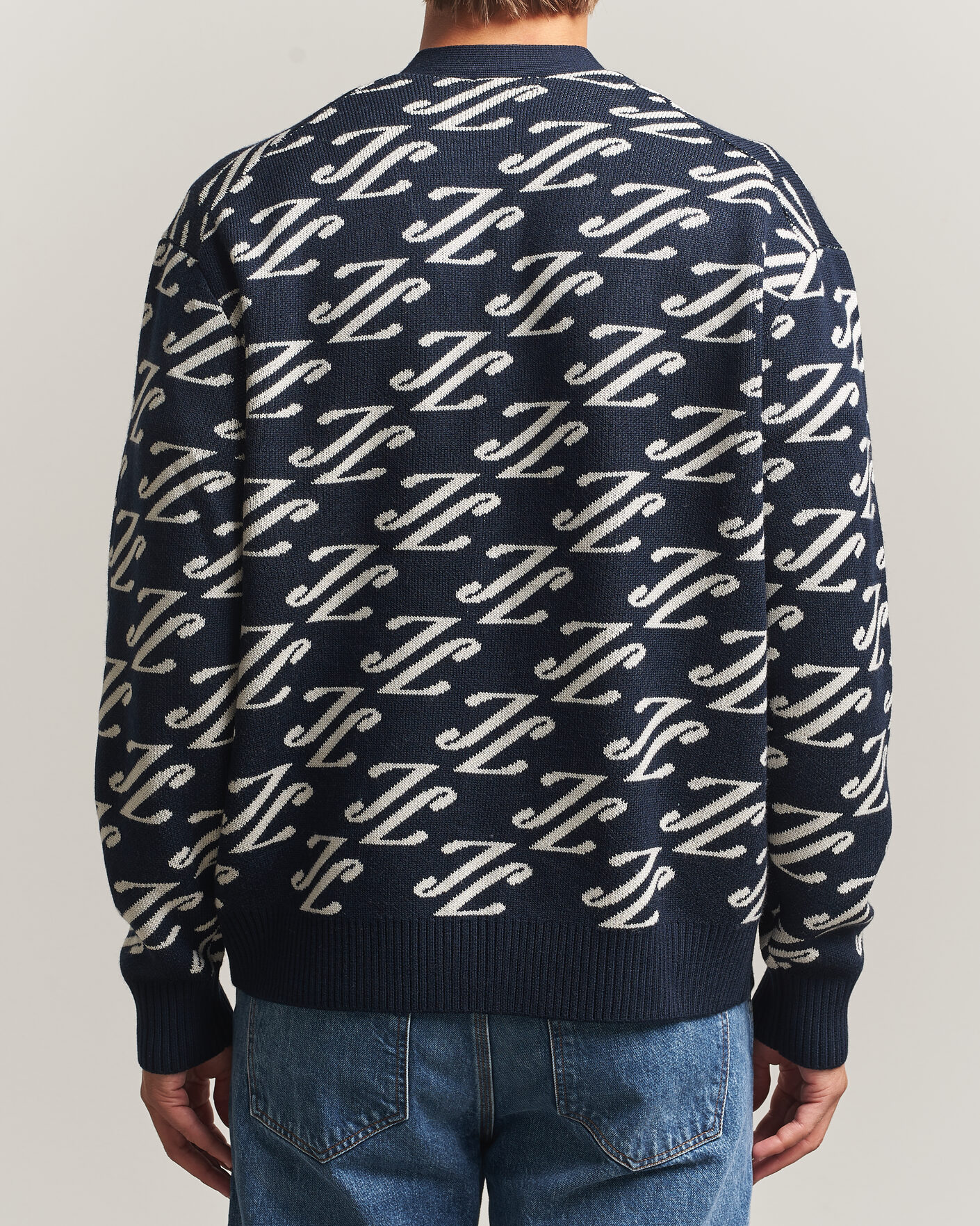 Heren | Truien | J.Lindeberg | Denny Jacquard Cardigan JL Navy