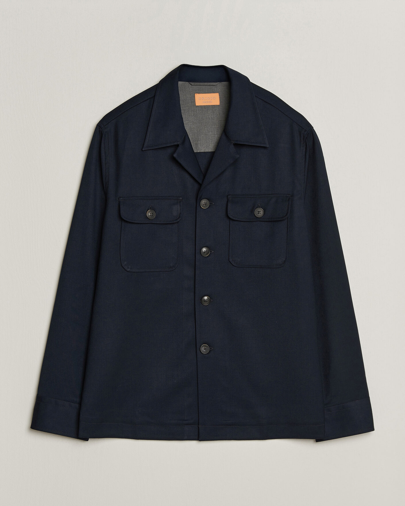 Homme | Chemises | Grigio | Twill Overshirt Navy