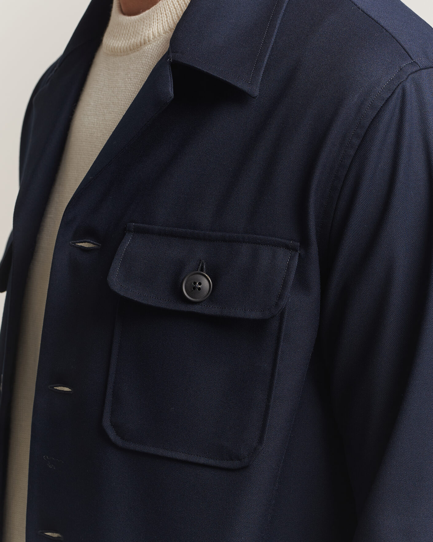 Homme | Chemises | Grigio | Twill Overshirt Navy
