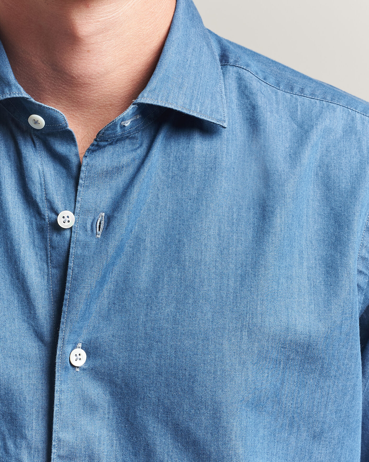 Heren | Overhemden | Grigio | Denim Shirt Light Blue
