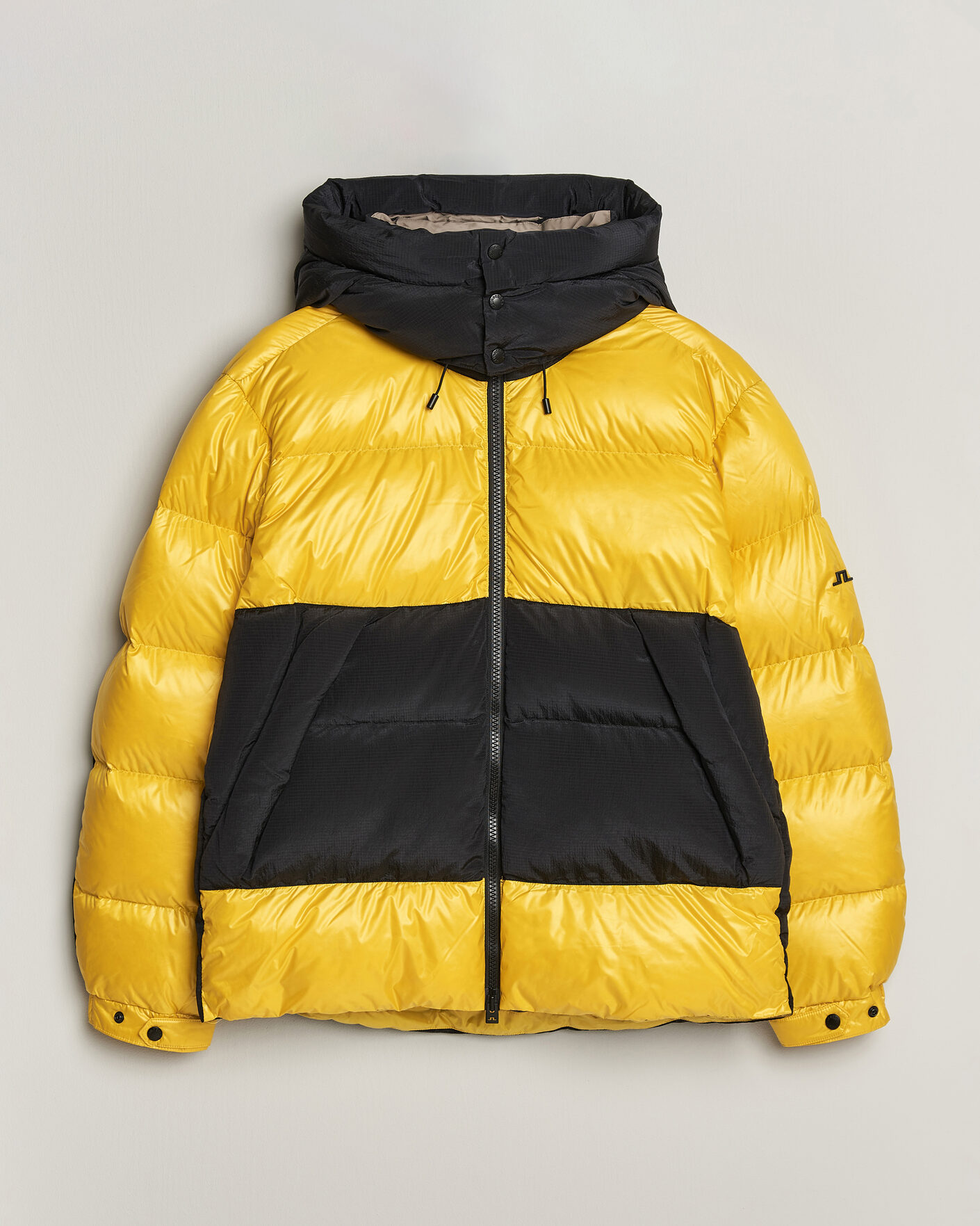 Heren | Jassen | J.Lindeberg | Creek Block Hooded Down Jacket Bumblebee