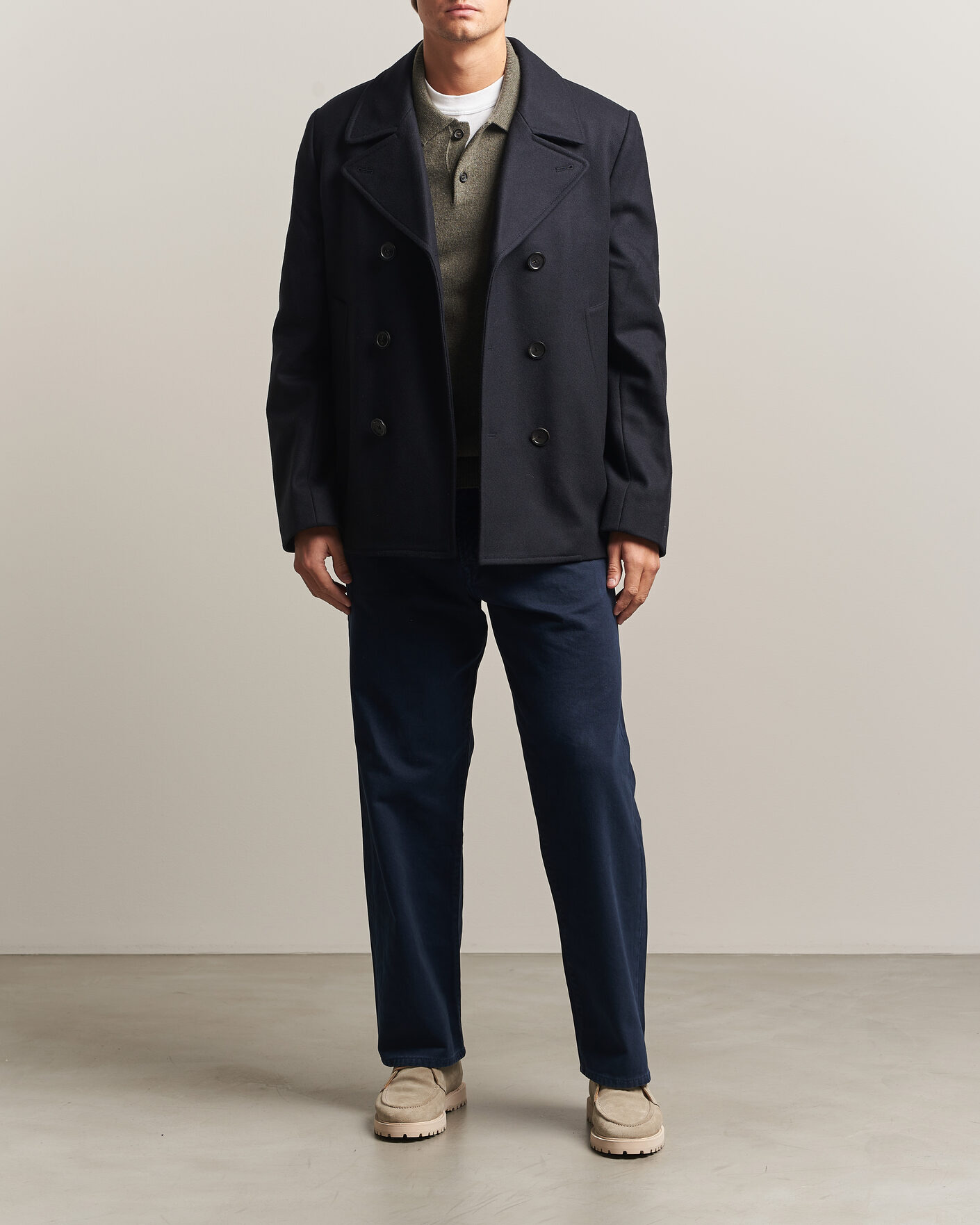 Heren | Jassen | PS Paul Smith | Wool Peacoat Navy