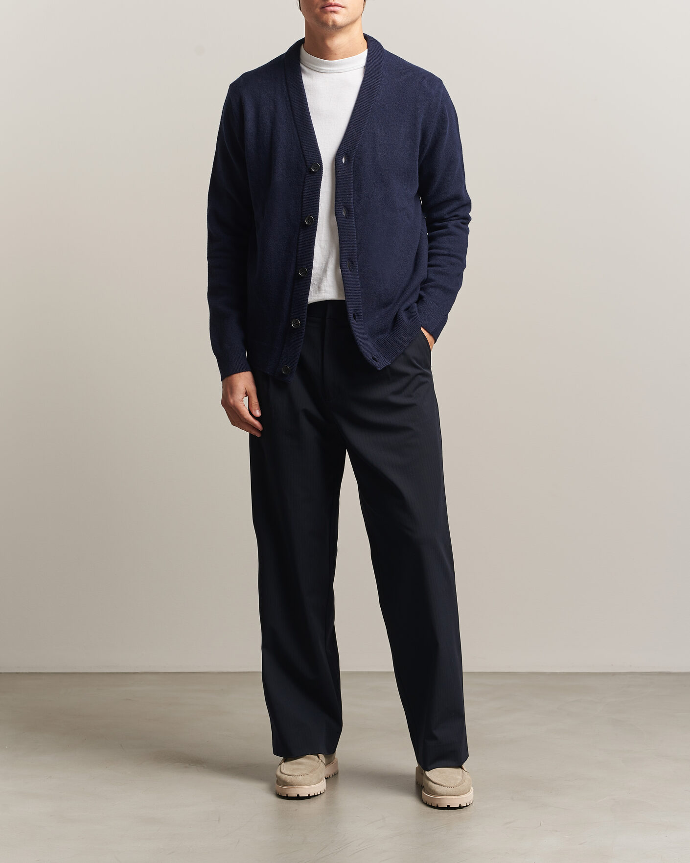 Heren | Truien | PS Paul Smith | Wool Knitted Cardigan Navy