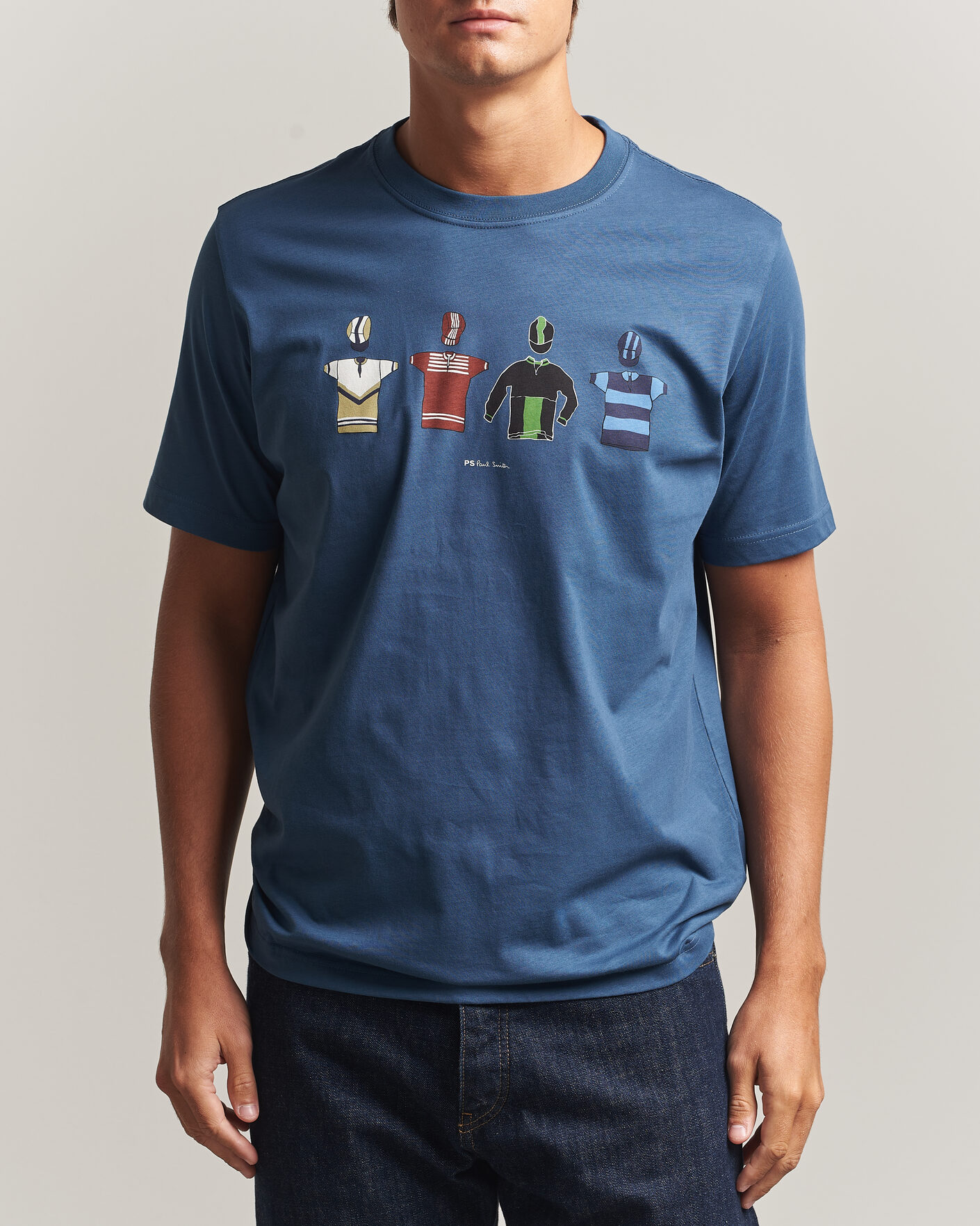 Homme | T-shirts | PS Paul Smith | Cycle Jersey's Crew Neck T-Shirt Blue