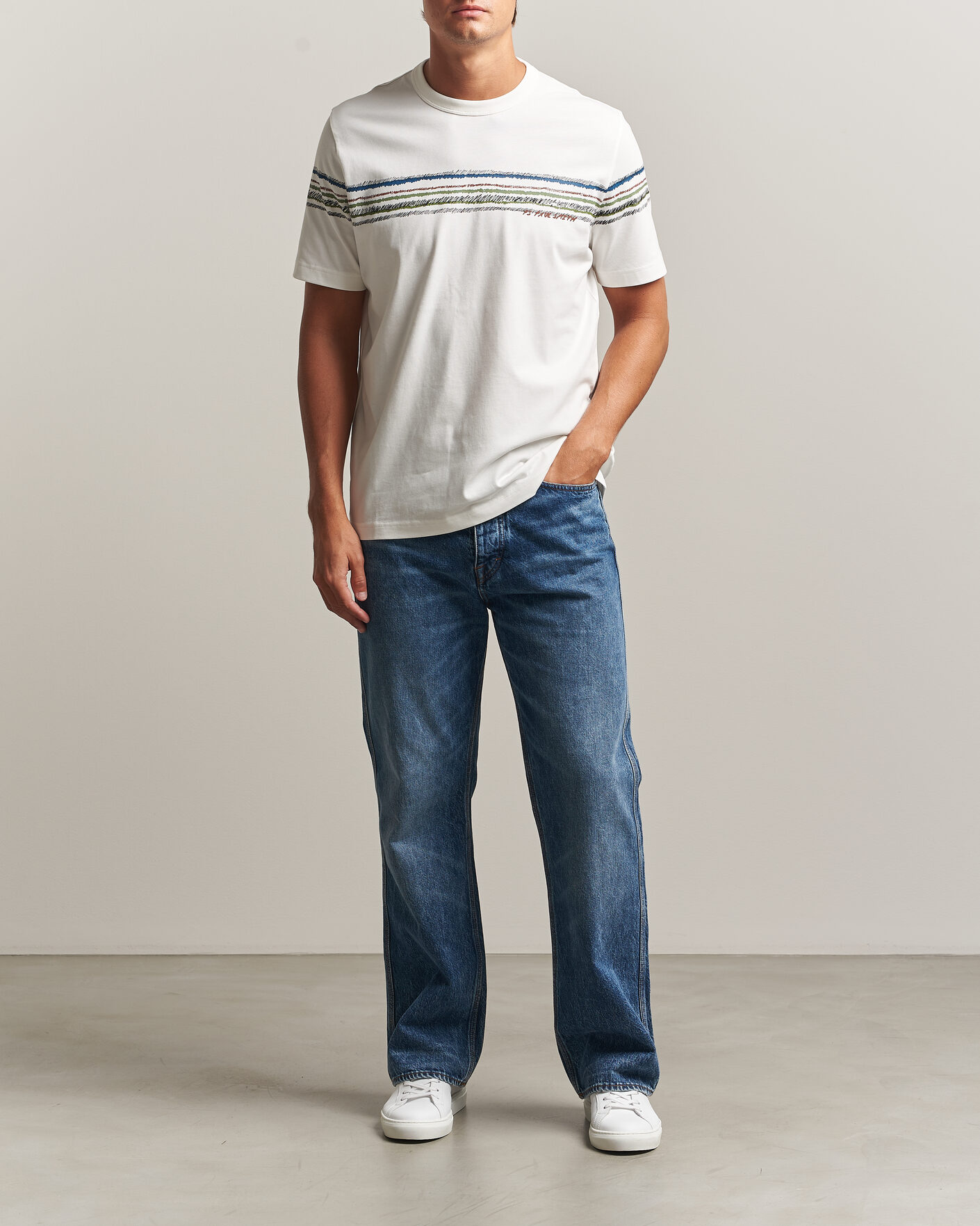 Homme | T-shirts | PS Paul Smith | Stripes Crew Neck T-Shirt White