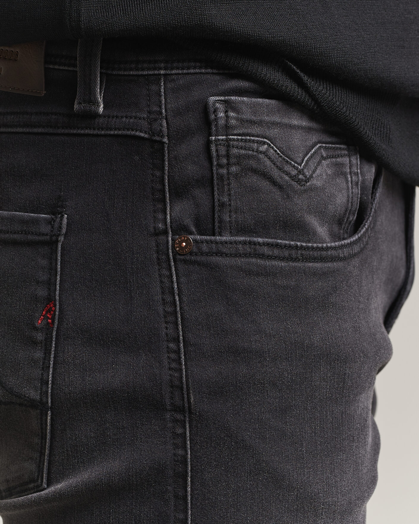 Homme | Jeans | Replay | Anbass Hyperflex Jeans Washed Black