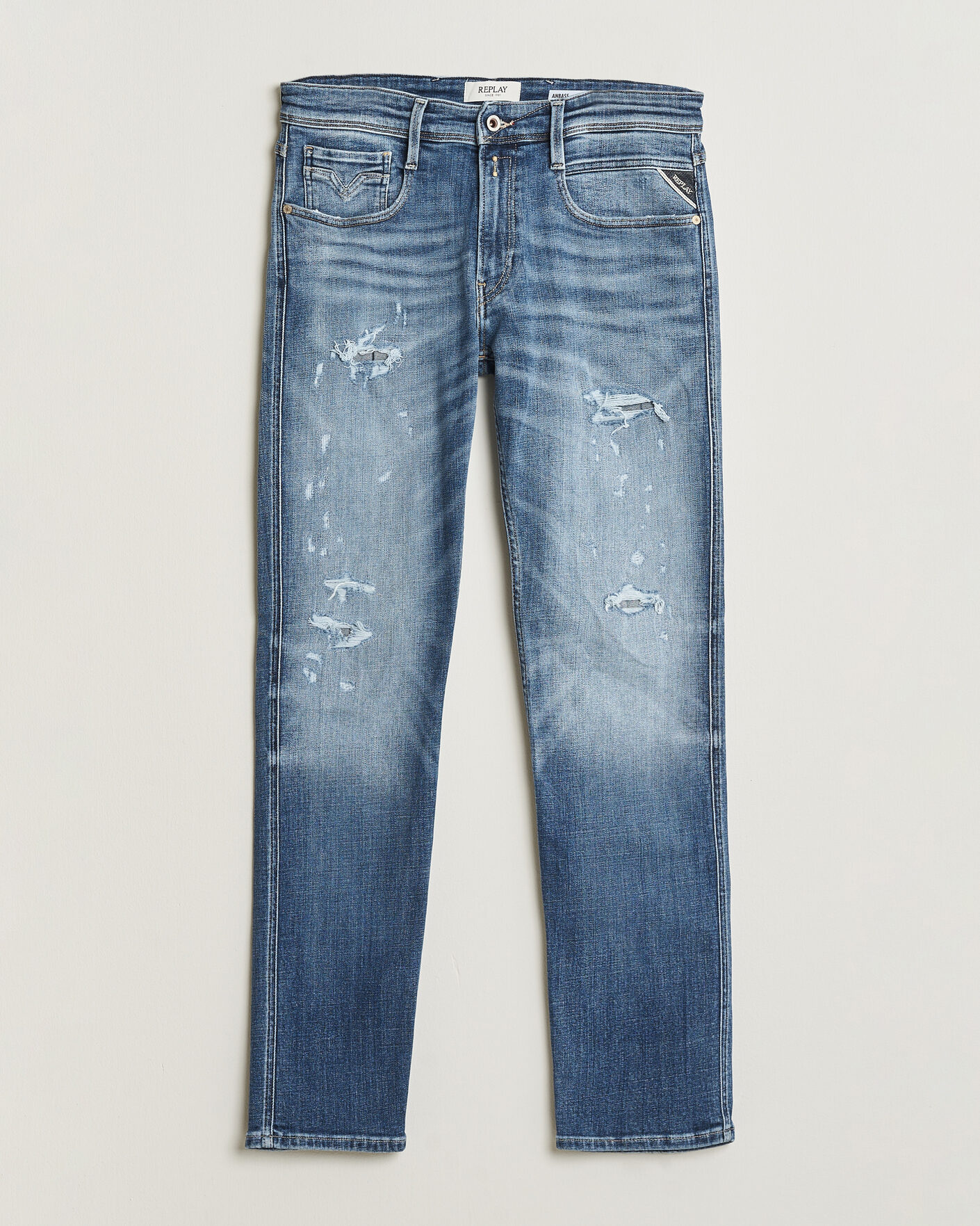 Heren | Jeans | Replay | Anbass 10 Years Wash Jeans Medium Blue
