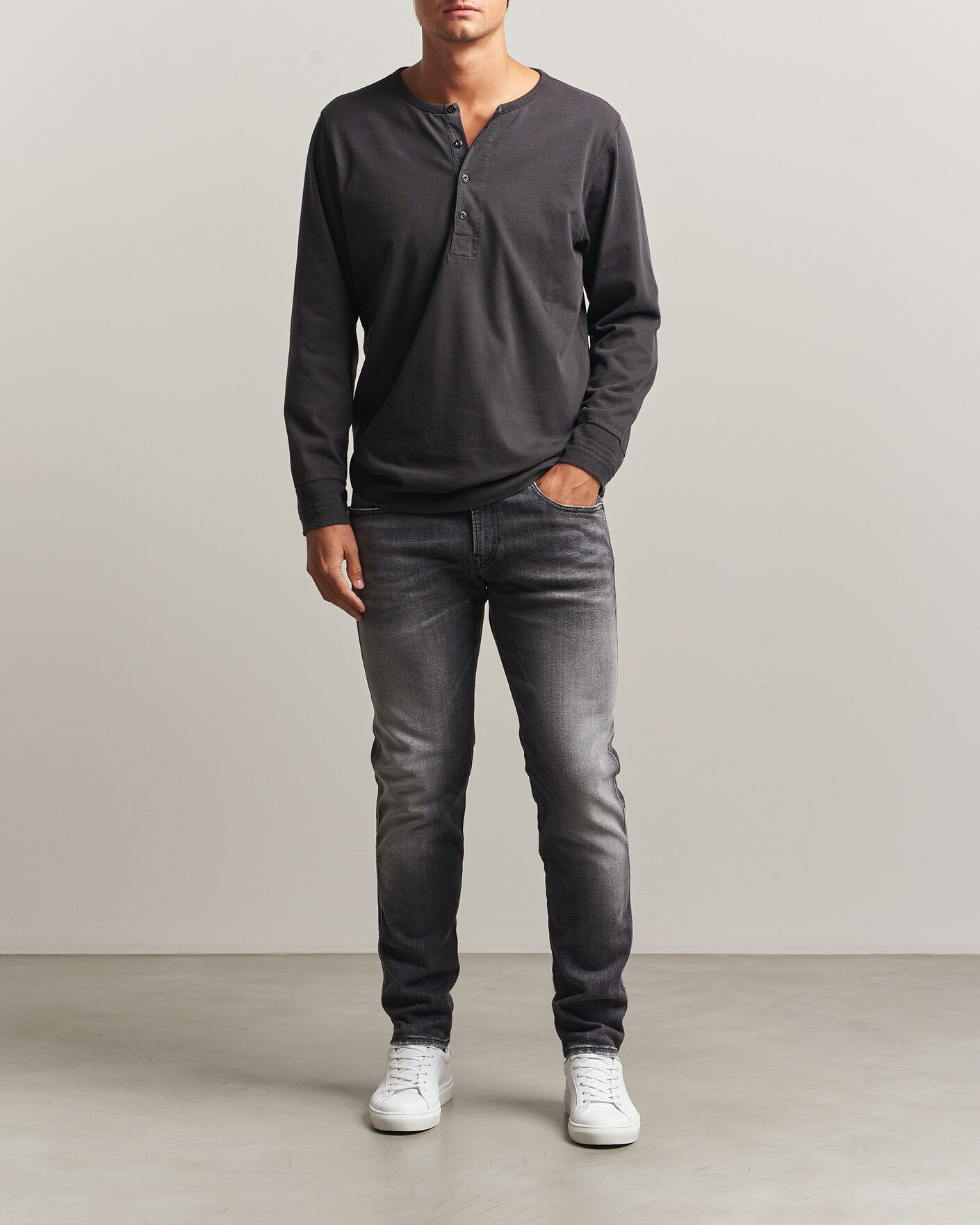 Heren | Jeans | Replay | Anbass 5 Years Wash Jeans Dark Grey