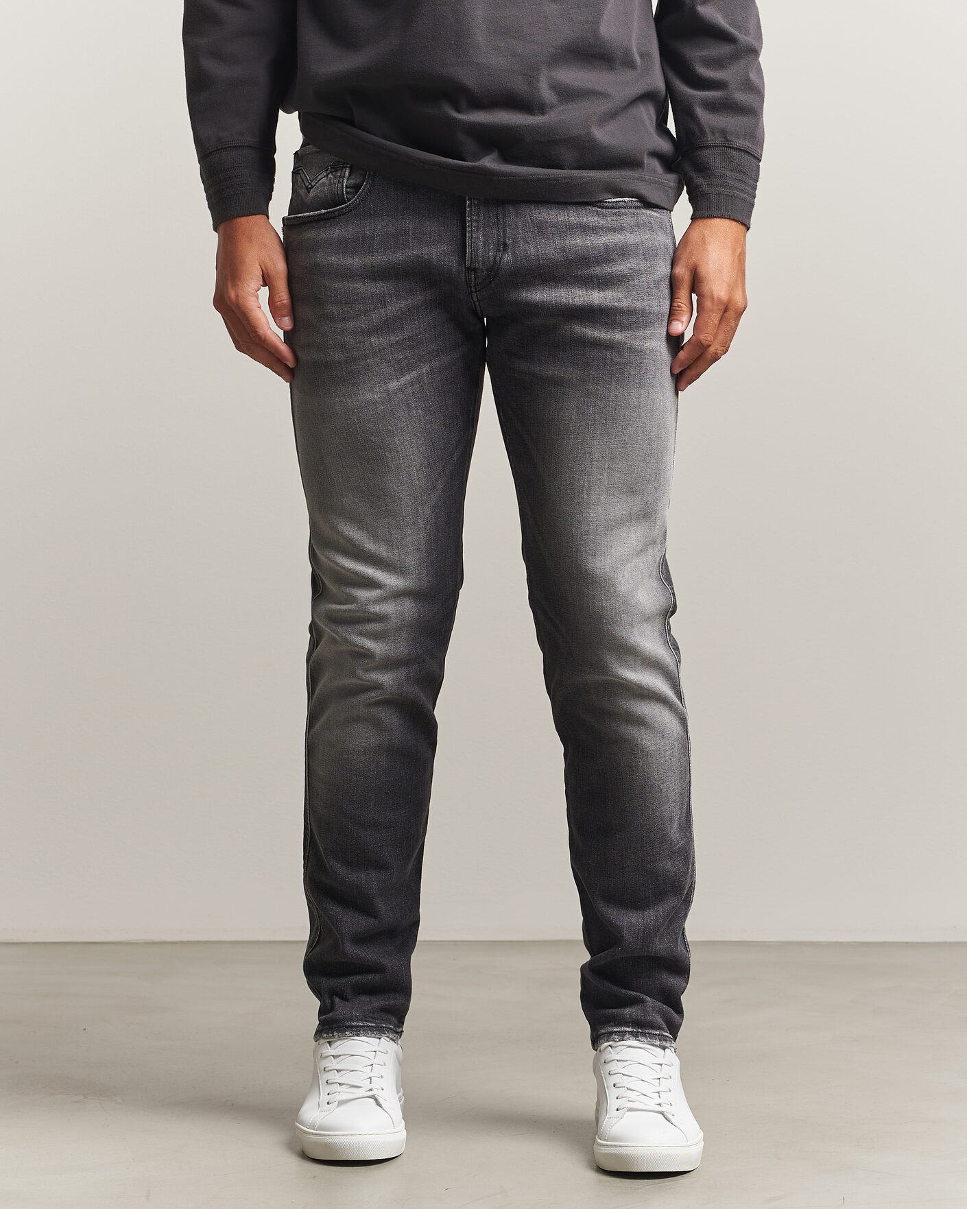 Heren | Jeans | Replay | Anbass 5 Years Wash Jeans Dark Grey