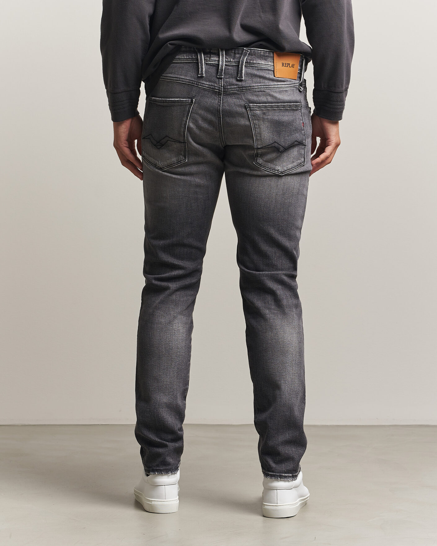 Heren | Jeans | Replay | Anbass 5 Years Wash Jeans Dark Grey