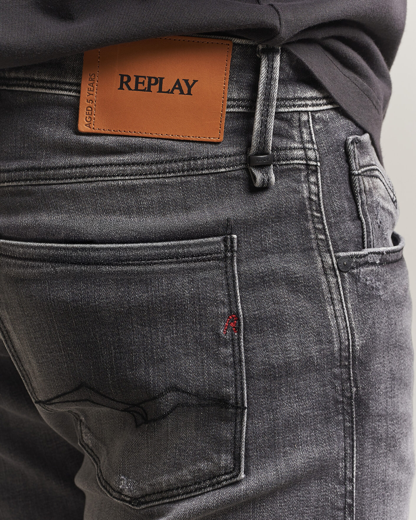 Heren | Jeans | Replay | Anbass 5 Years Wash Jeans Dark Grey