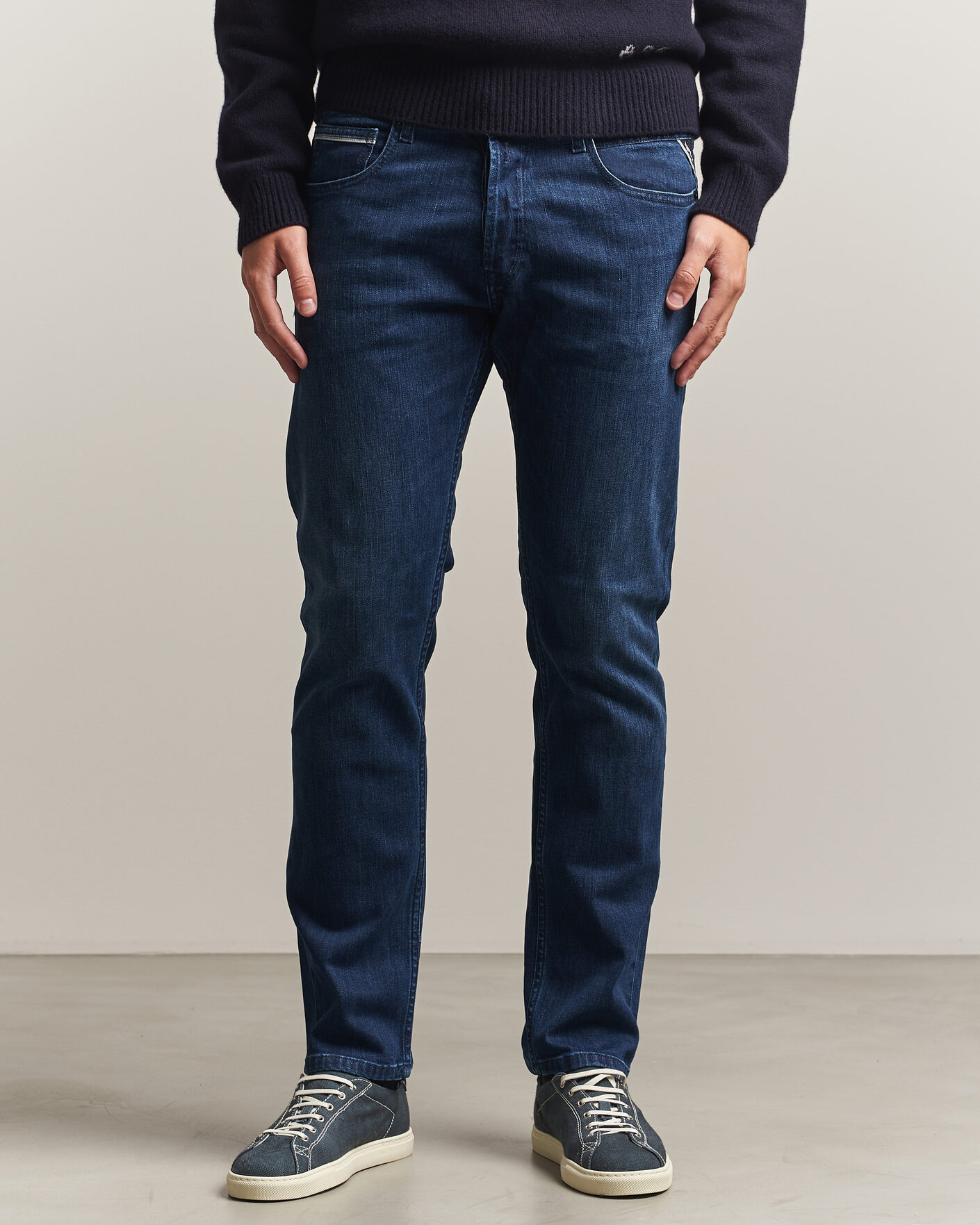 Heren | Jeans | Replay | Grover Powerstretch Jeans Dark Blue