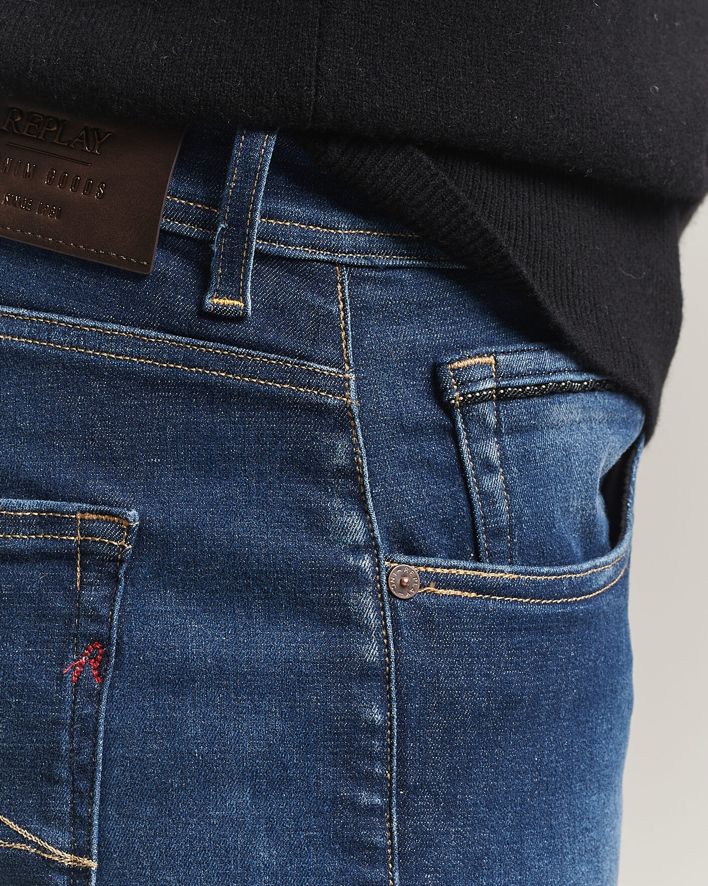 Heren | Jeans | Replay | Grover Hyperflex Jeans Dark Blue