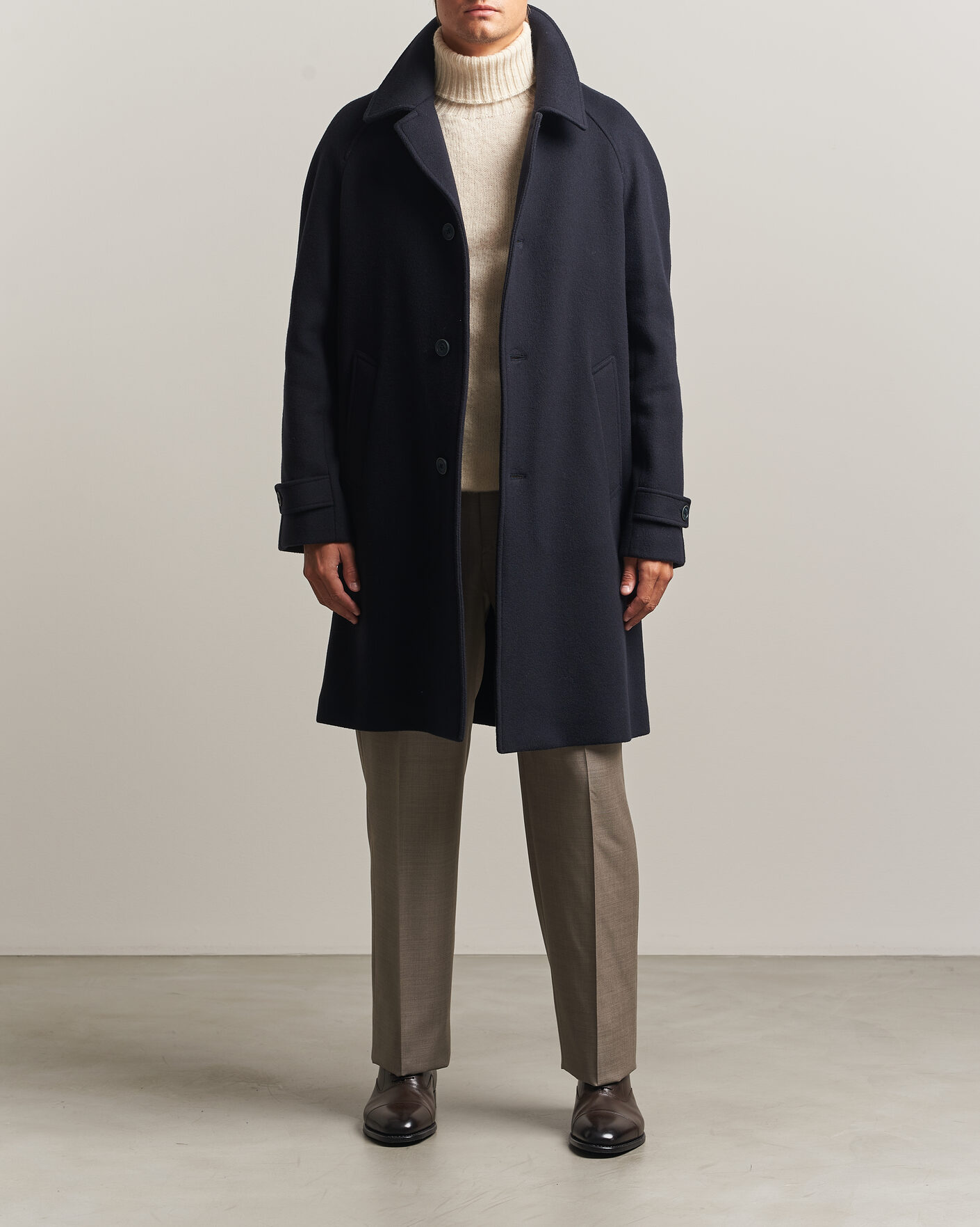 Homme | Manteaux Et Vestes | Herno | Raglan Wool Coat Navy