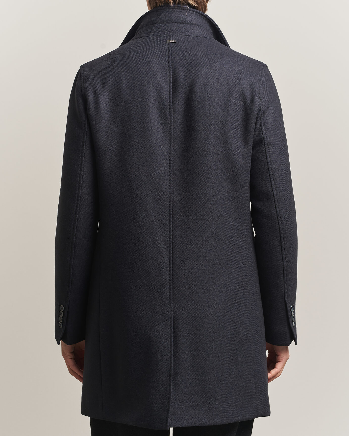 Heren | Jassen | Herno | Wool Zip Coat Navy