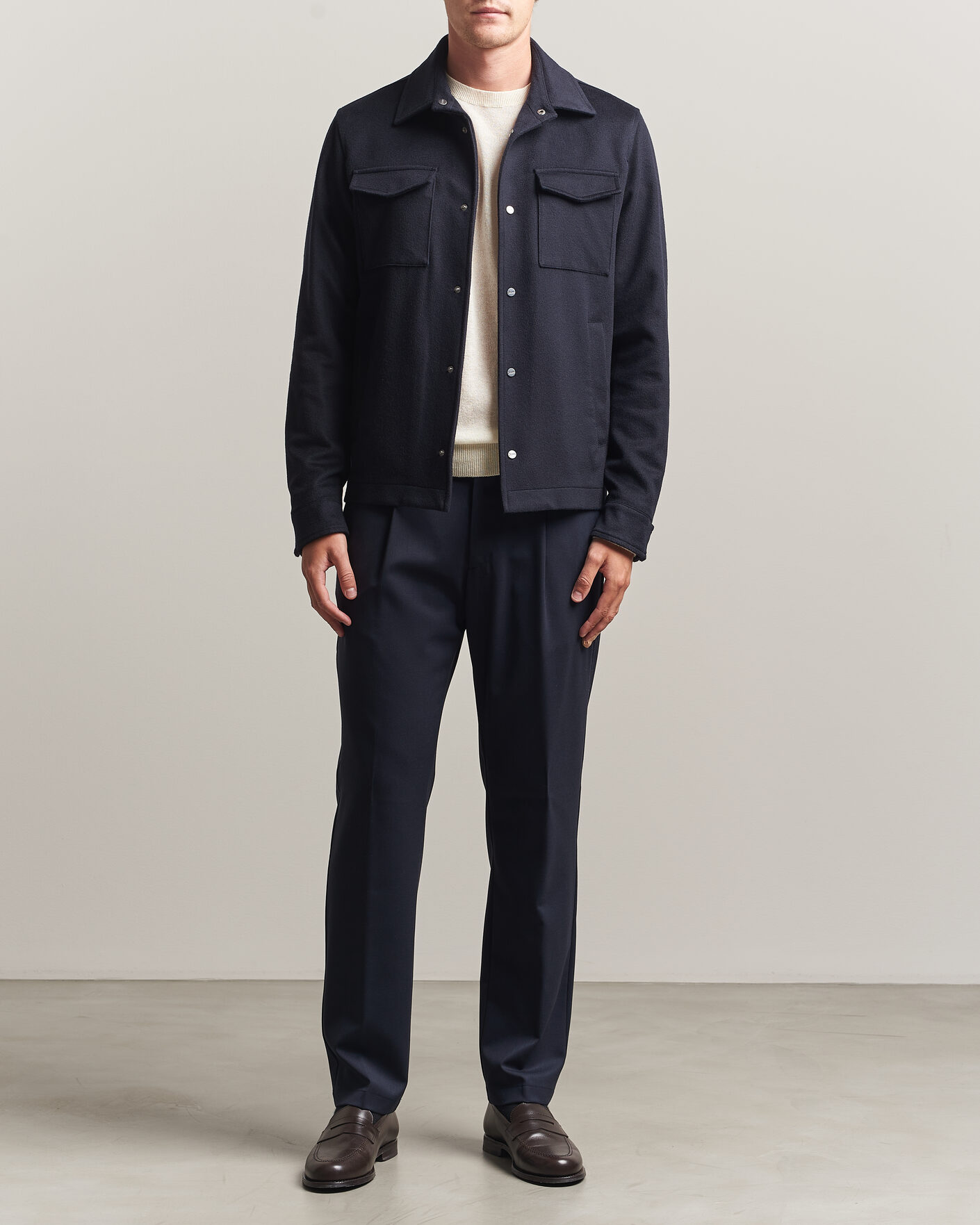 Homme | Manteaux Et Vestes | Herno | Cashmere Overshirt Navy