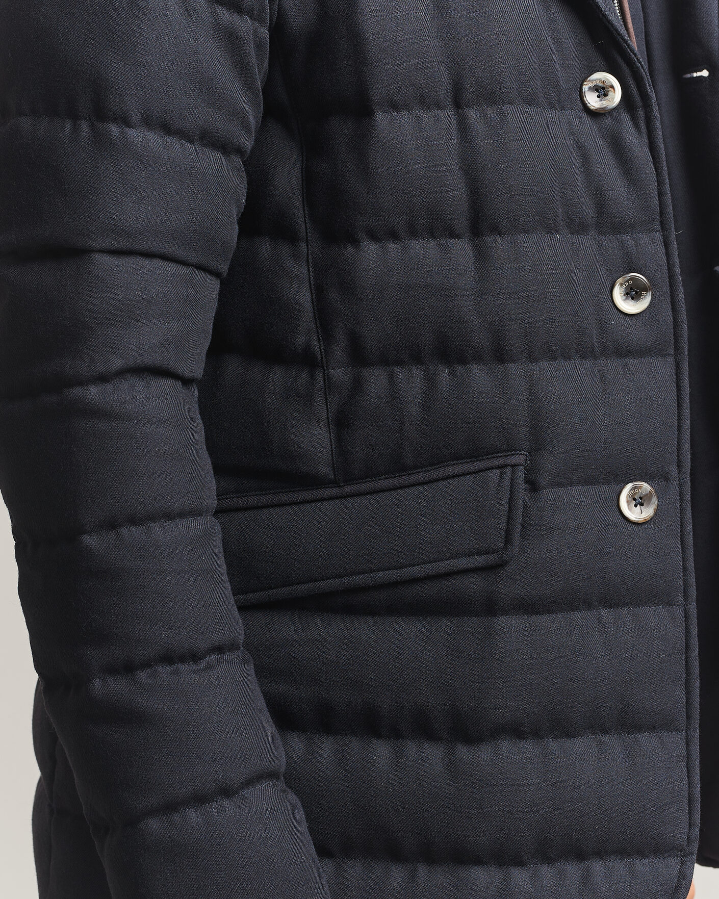 Homme | Manteaux Et Vestes | Herno | Flannel Down Blazer Navy