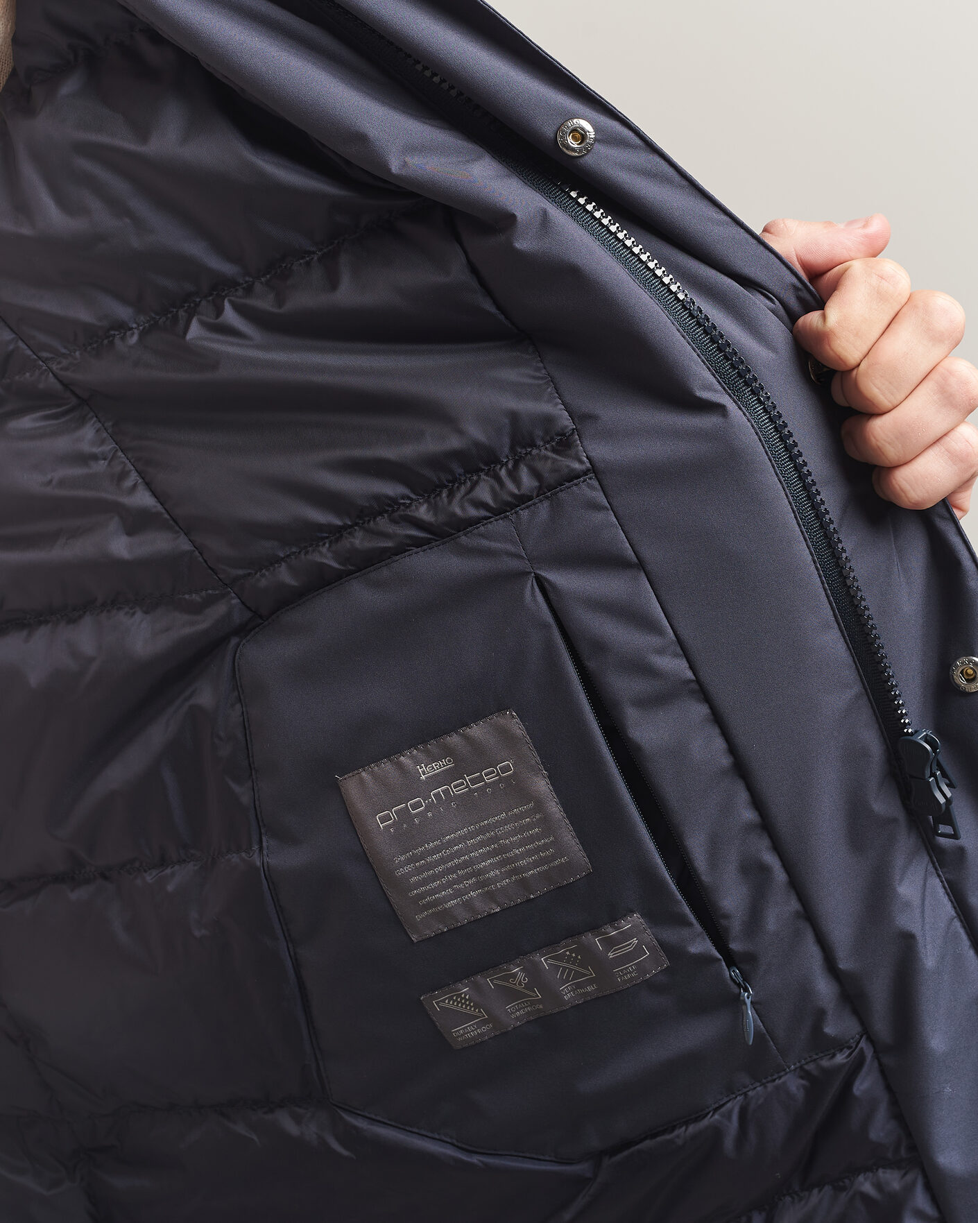 Homme | Manteaux Et Vestes | Herno | Waterproof Nylon Coat Navy