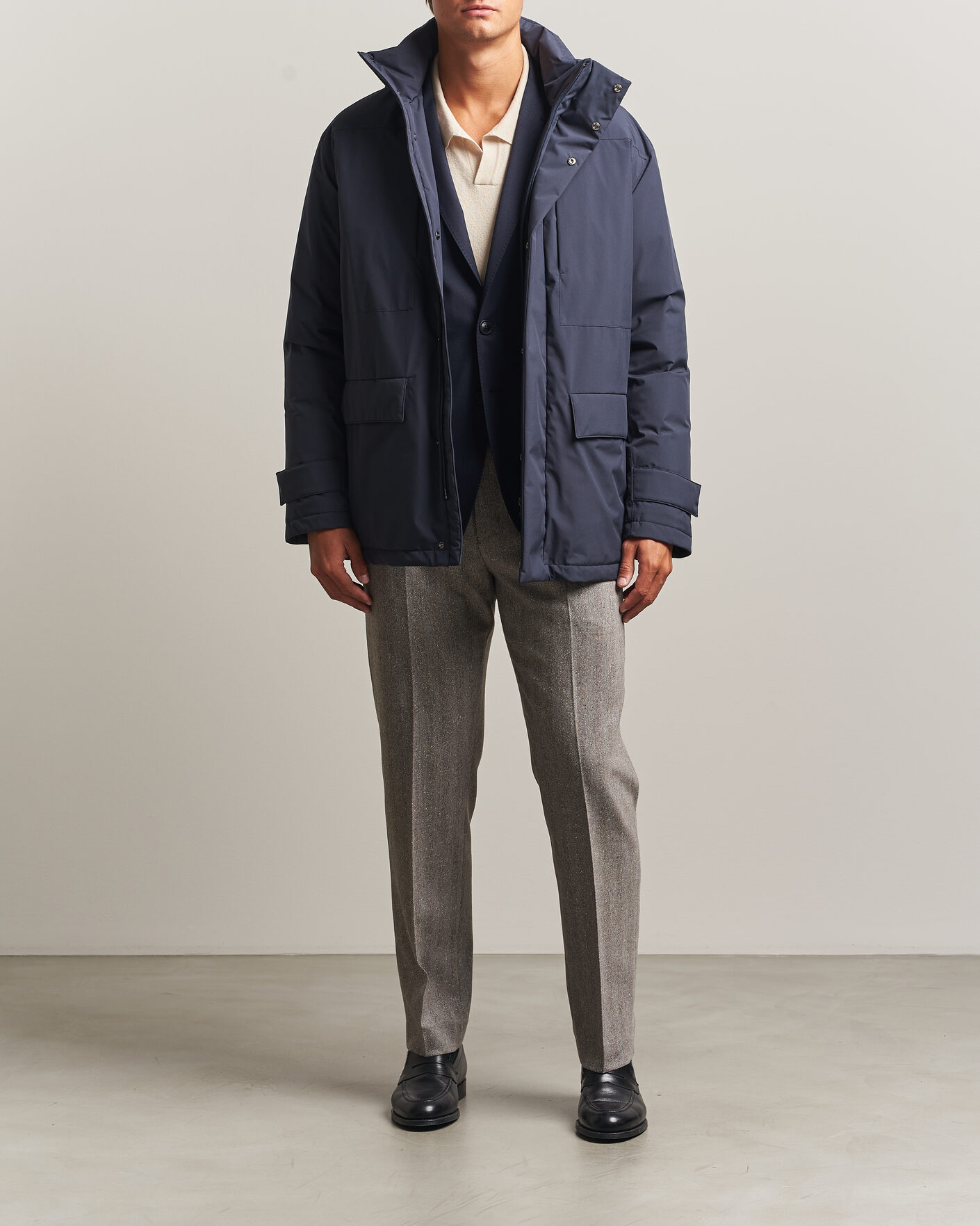 Homme | Manteaux Et Vestes | Herno | Waterproof Down Coat Navy