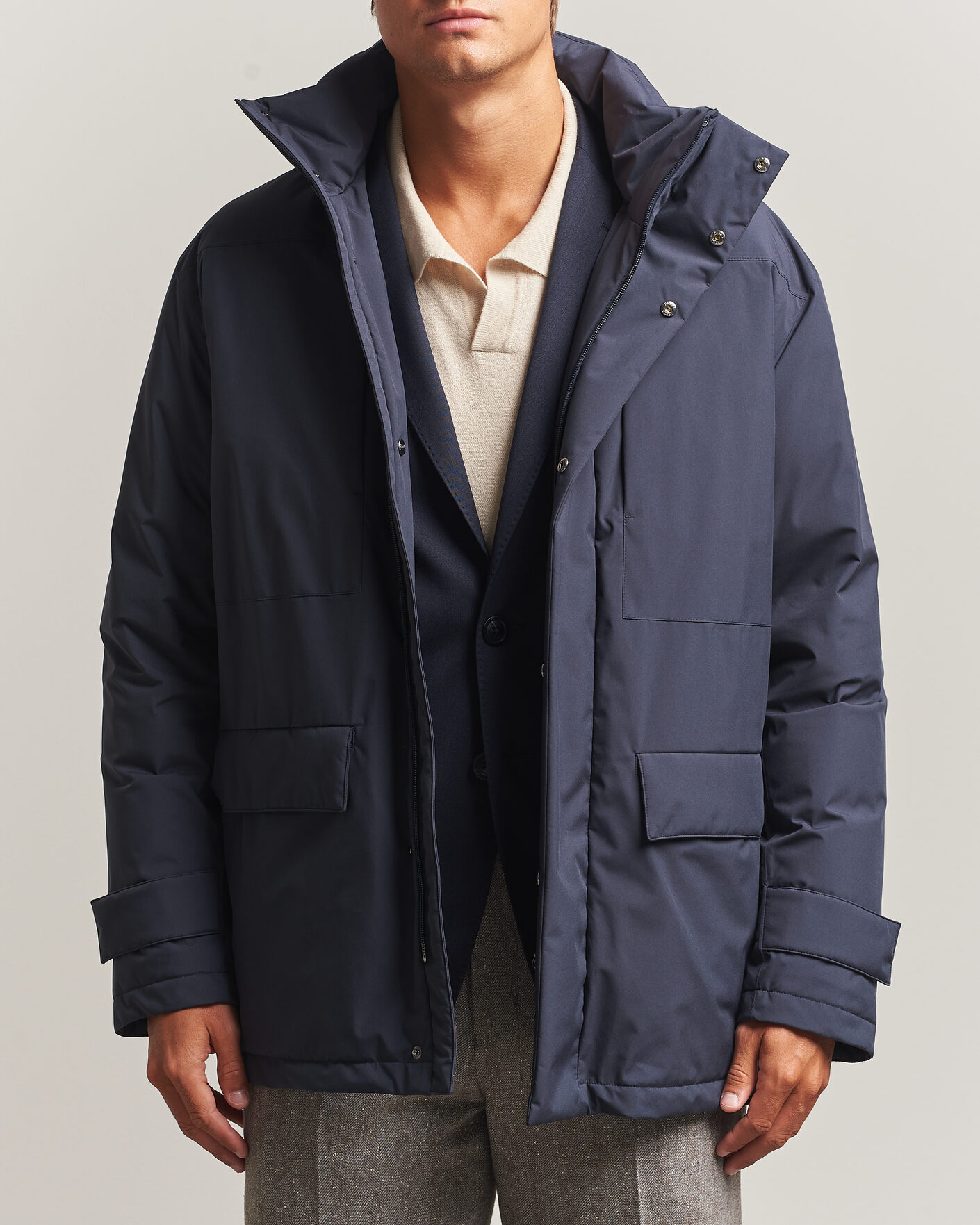 Homme | Manteaux Et Vestes | Herno | Waterproof Down Coat Navy