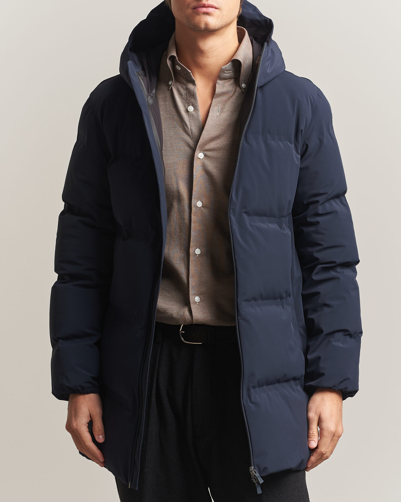 Homme | Manteaux Et Vestes | Herno | Waterproof Stretch Down Parka Navy