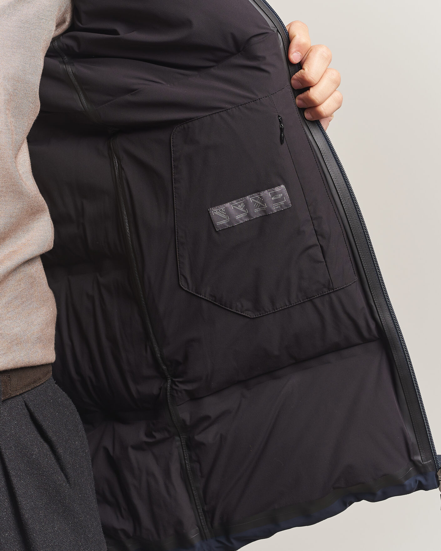Homme | Manteaux Et Vestes | Herno | Waterproof Stretch Down Parka Navy
