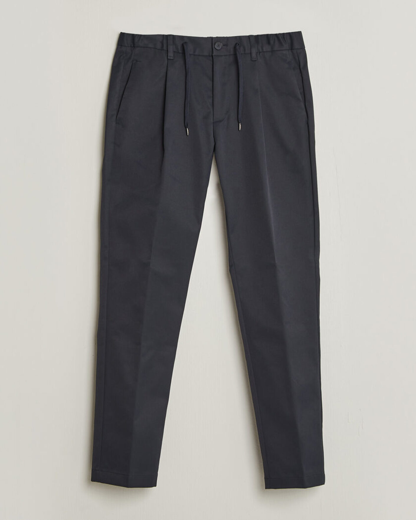 Homme | Pantalons | Herno | Pleated Technical Cotton Trousers Navy