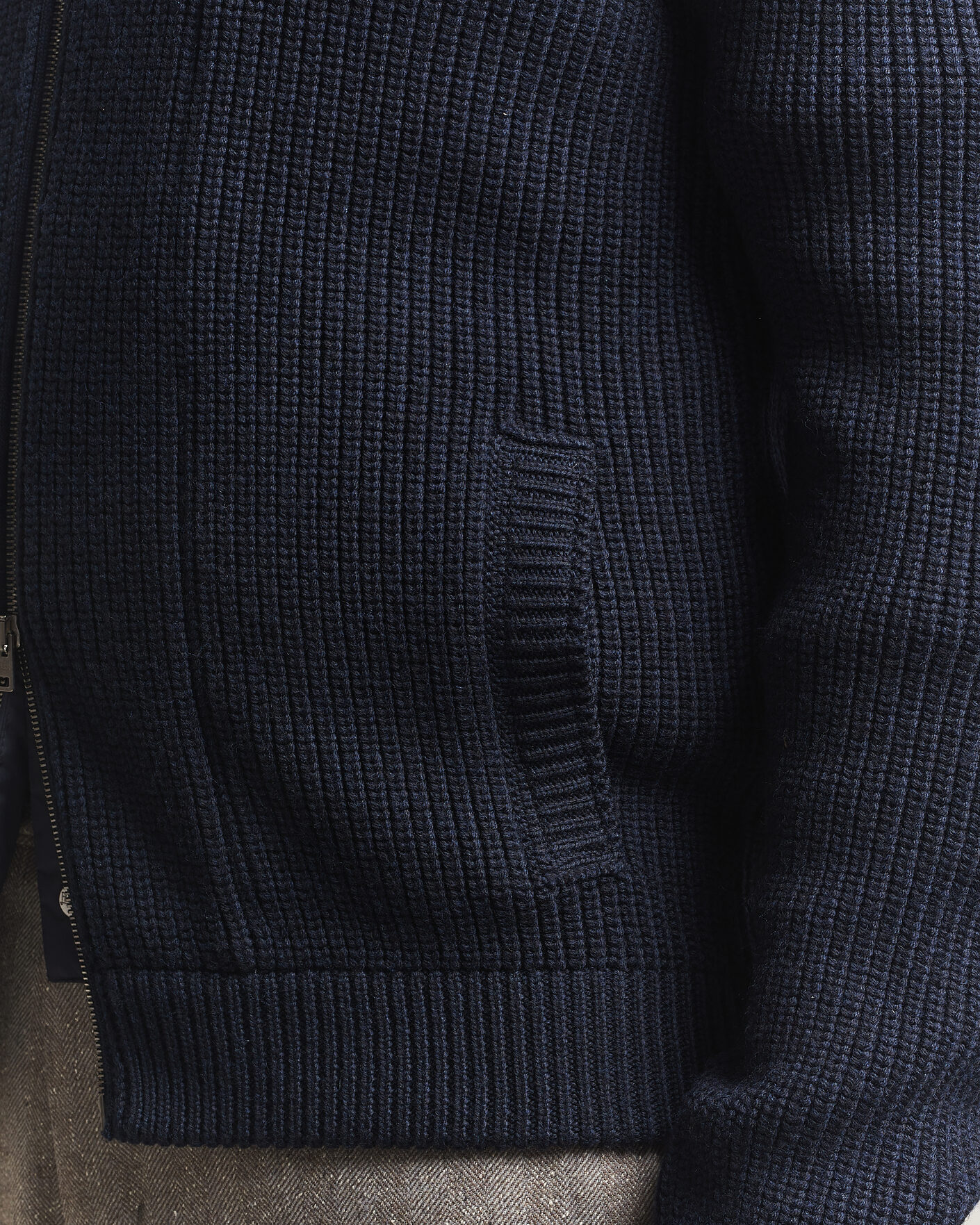 Homme | Pulls Et Tricots | Herno | Full Zip Knit Cardigan Navy