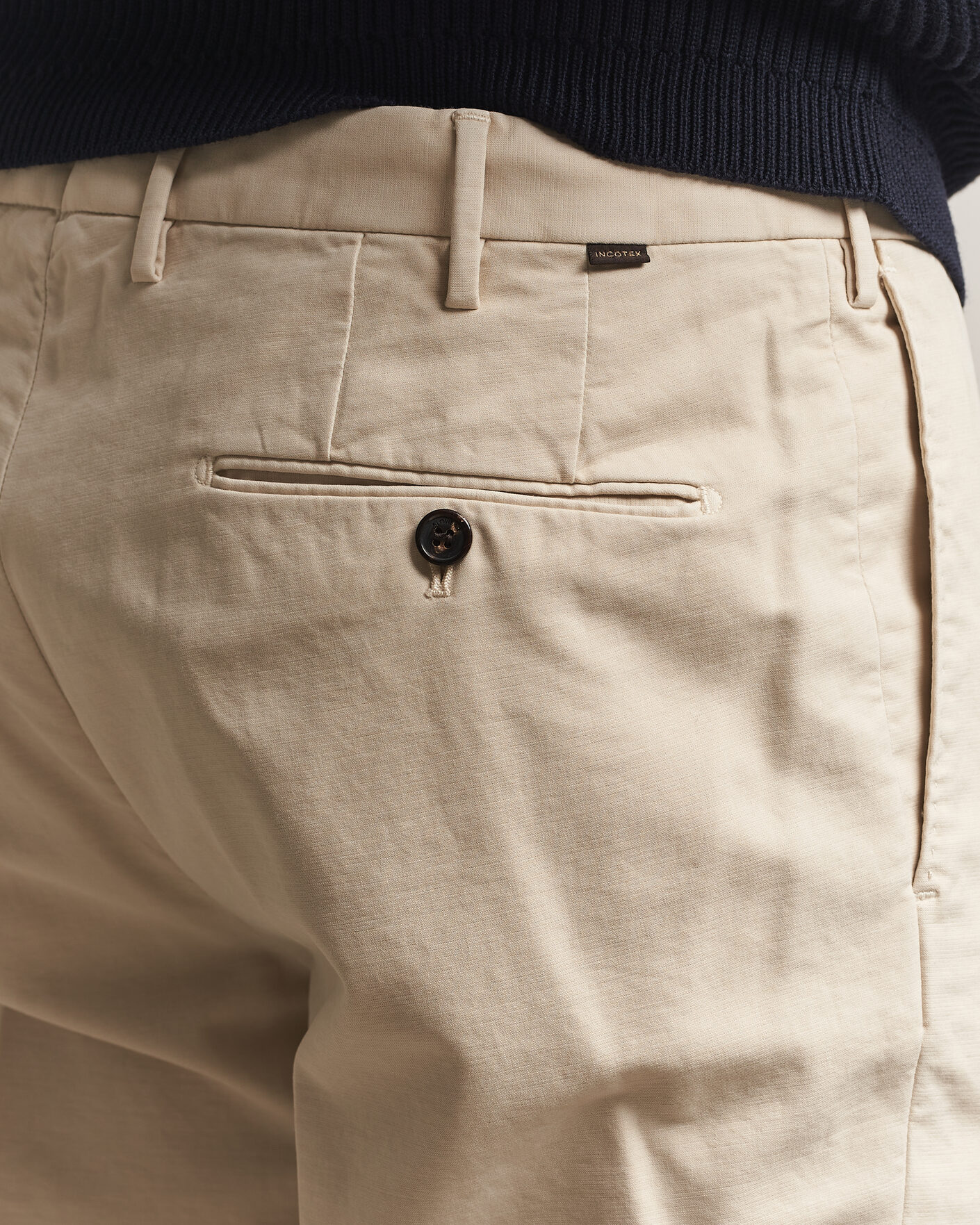 Homme | Pantalons | Incotex | Regular Fit Soft Cotton Stretch Chinos Off White