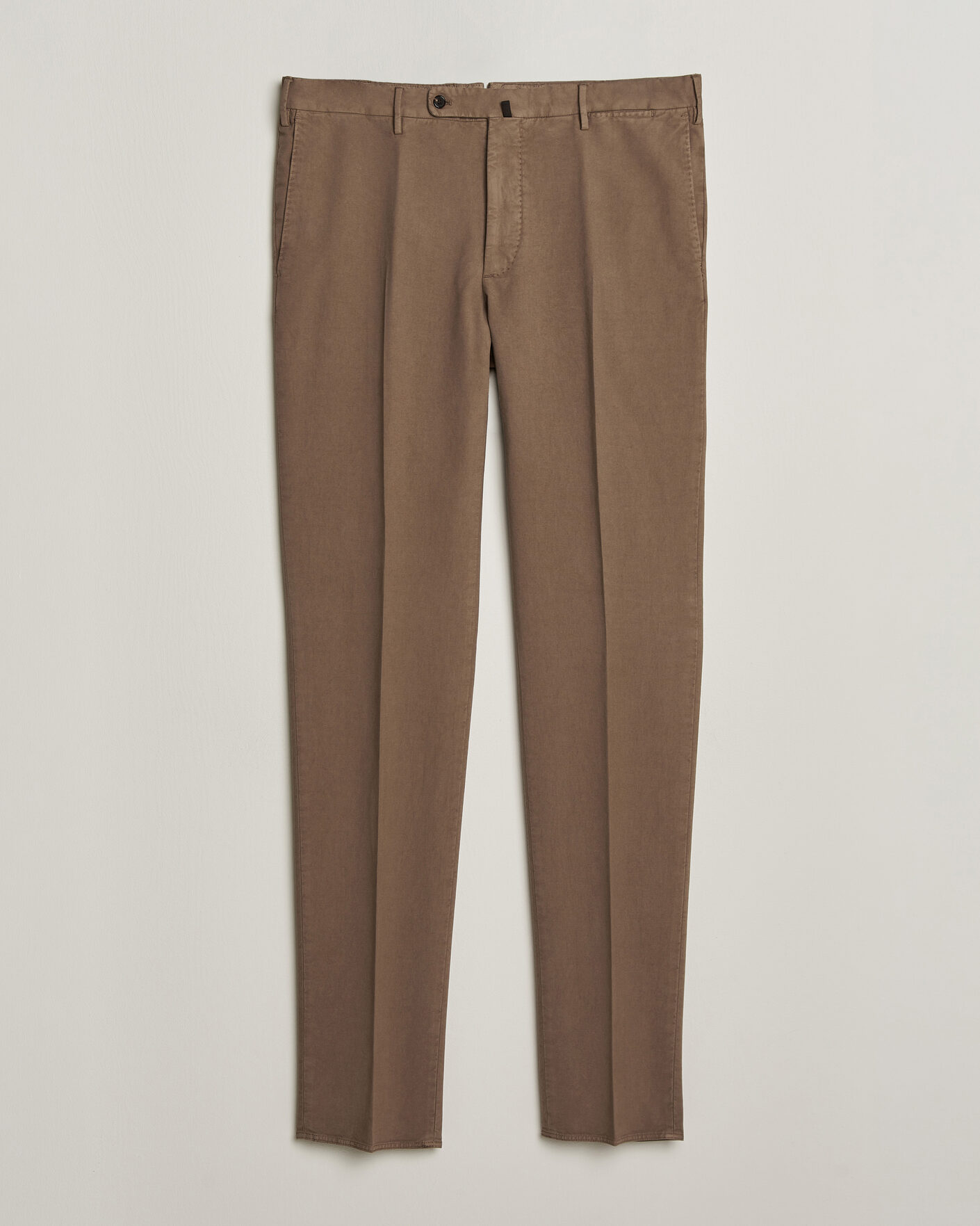 Heren | Broeken | Incotex | Regular Fit Soft Cotton Stretch Chinos Taupe