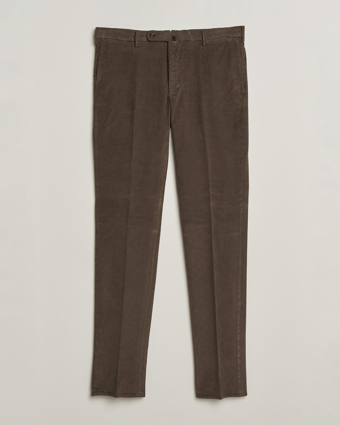 Heren | Broeken | Incotex | Regular Fit Baby Corduroy Trousers Taupe