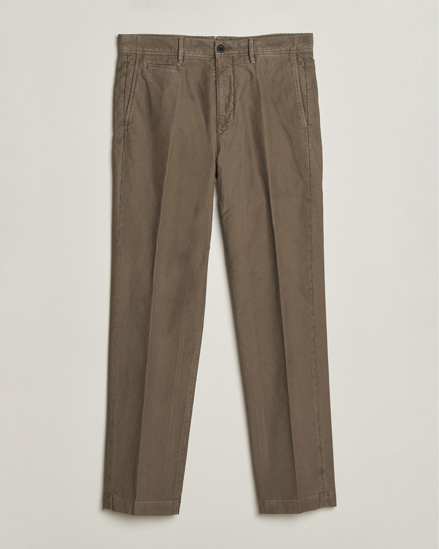 Homme | Pantalons | Incotex | Regular Fit Garment Dyed Slacks Taupe