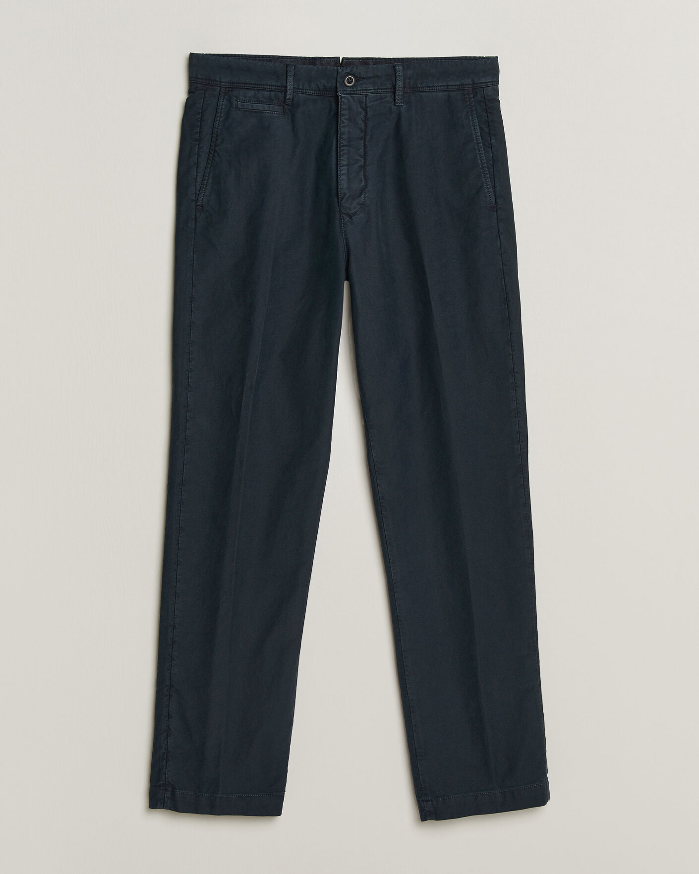 Homme | Pantalons | Incotex | Regular Fit Garment Dyed Slacks Navy