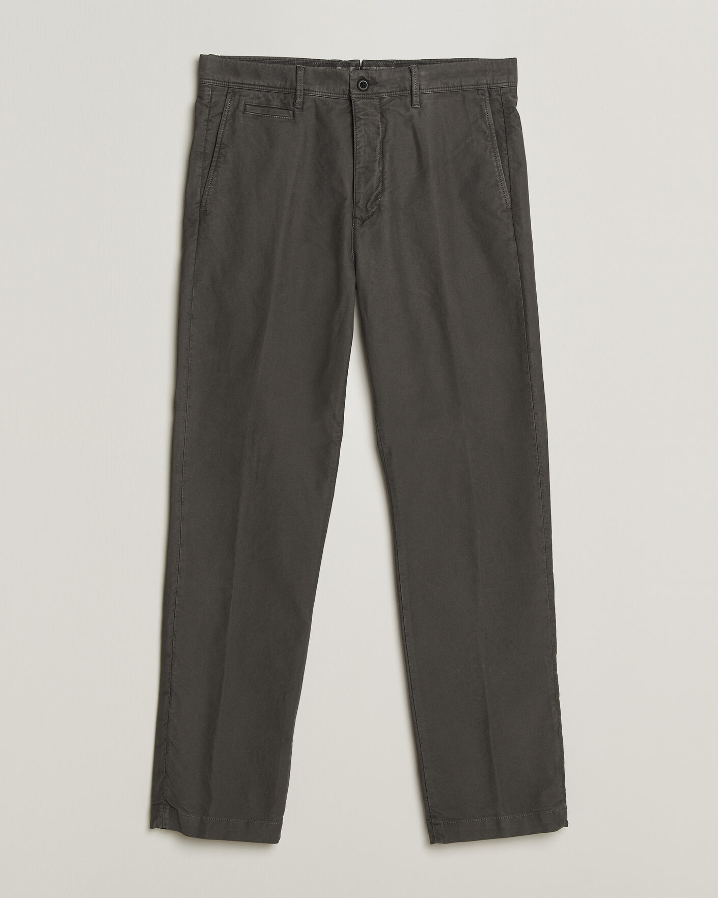 Homme | Pantalons | Incotex | Regular Fit Garment Dyed Slacks Dark Grey
