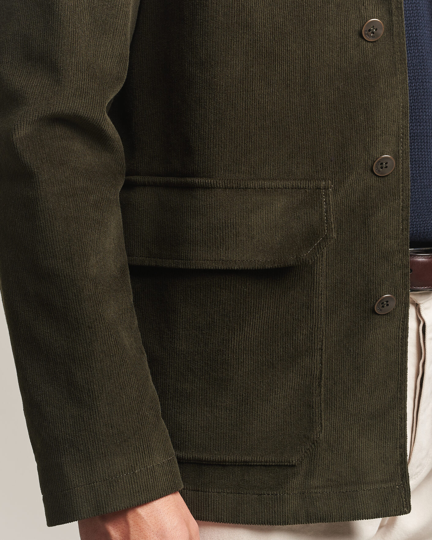 Homme | Blazers | Incotex | Corduroy Sports Jacket Forest Green