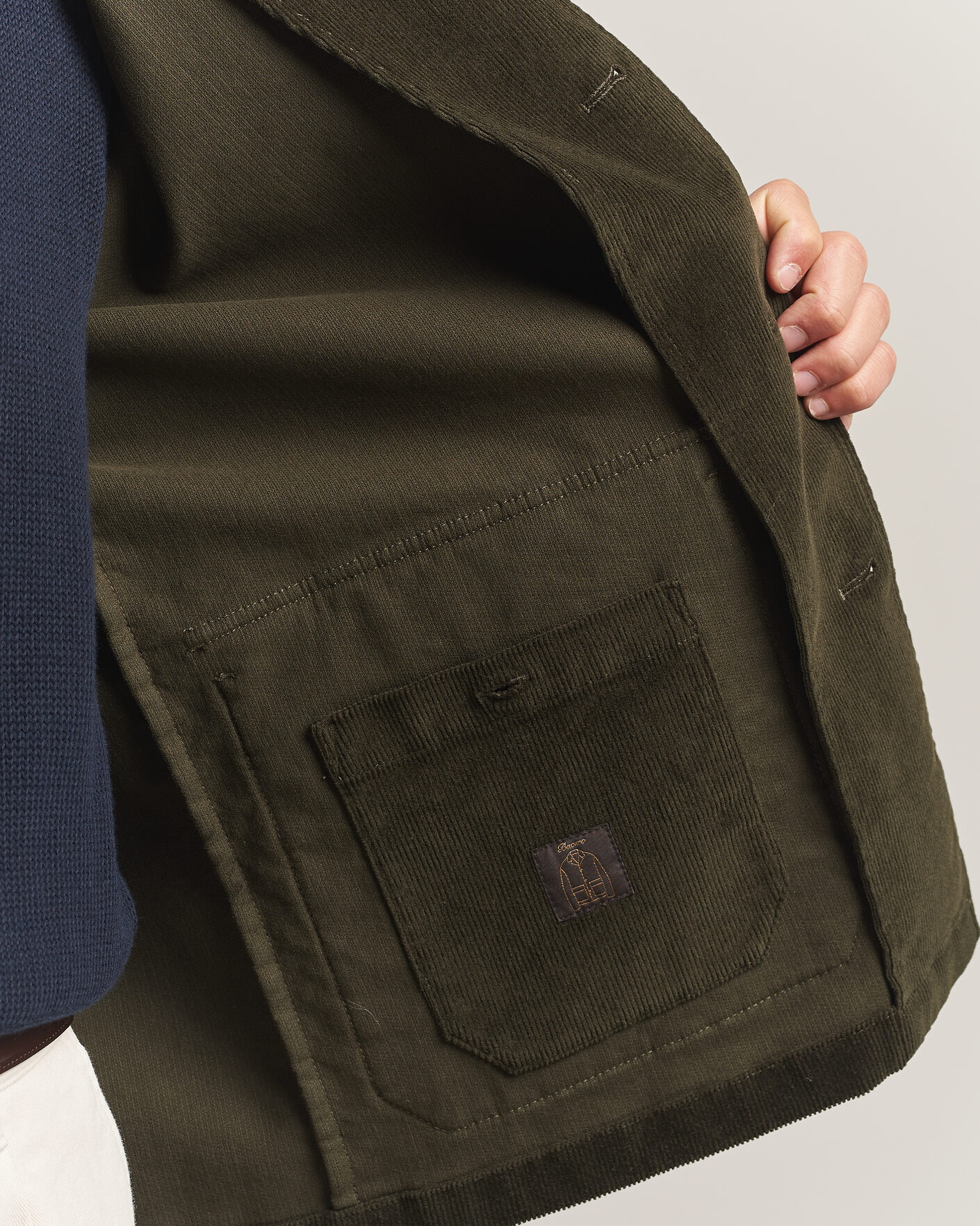 Homme | Blazers | Incotex | Corduroy Sports Jacket Forest Green