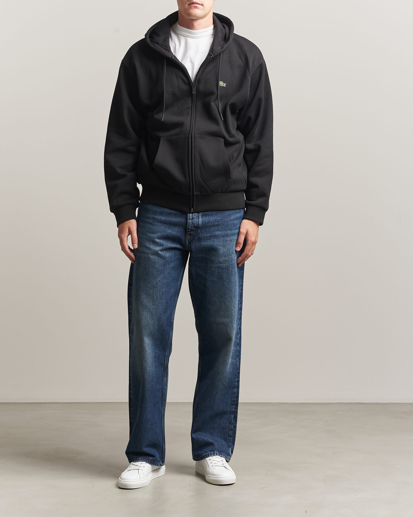 Heren | Truien | Lacoste | Full Zip Hoodie Black
