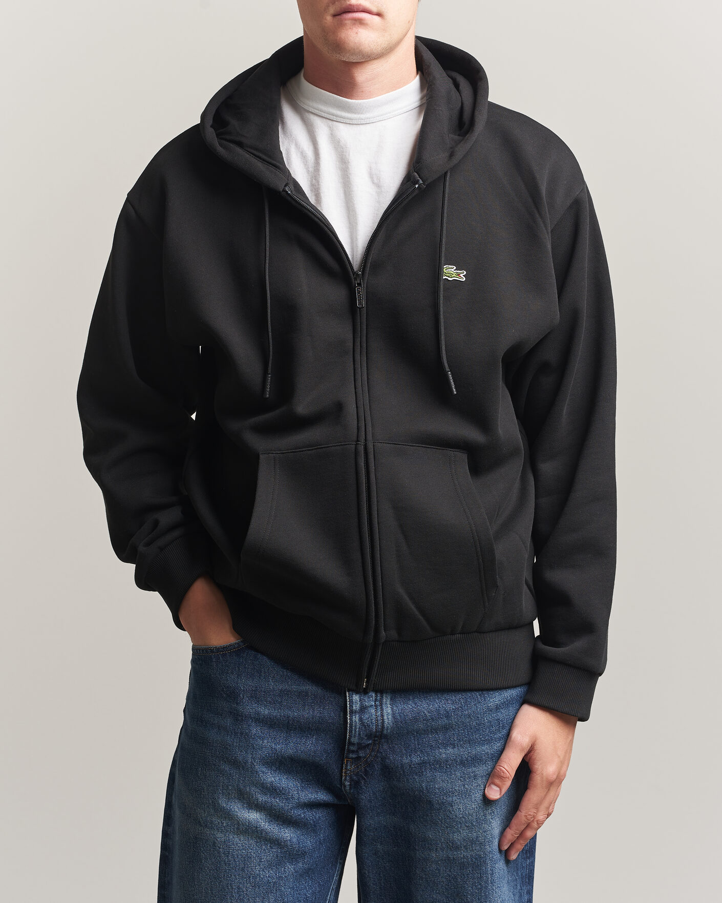 Heren | Truien | Lacoste | Full Zip Hoodie Black