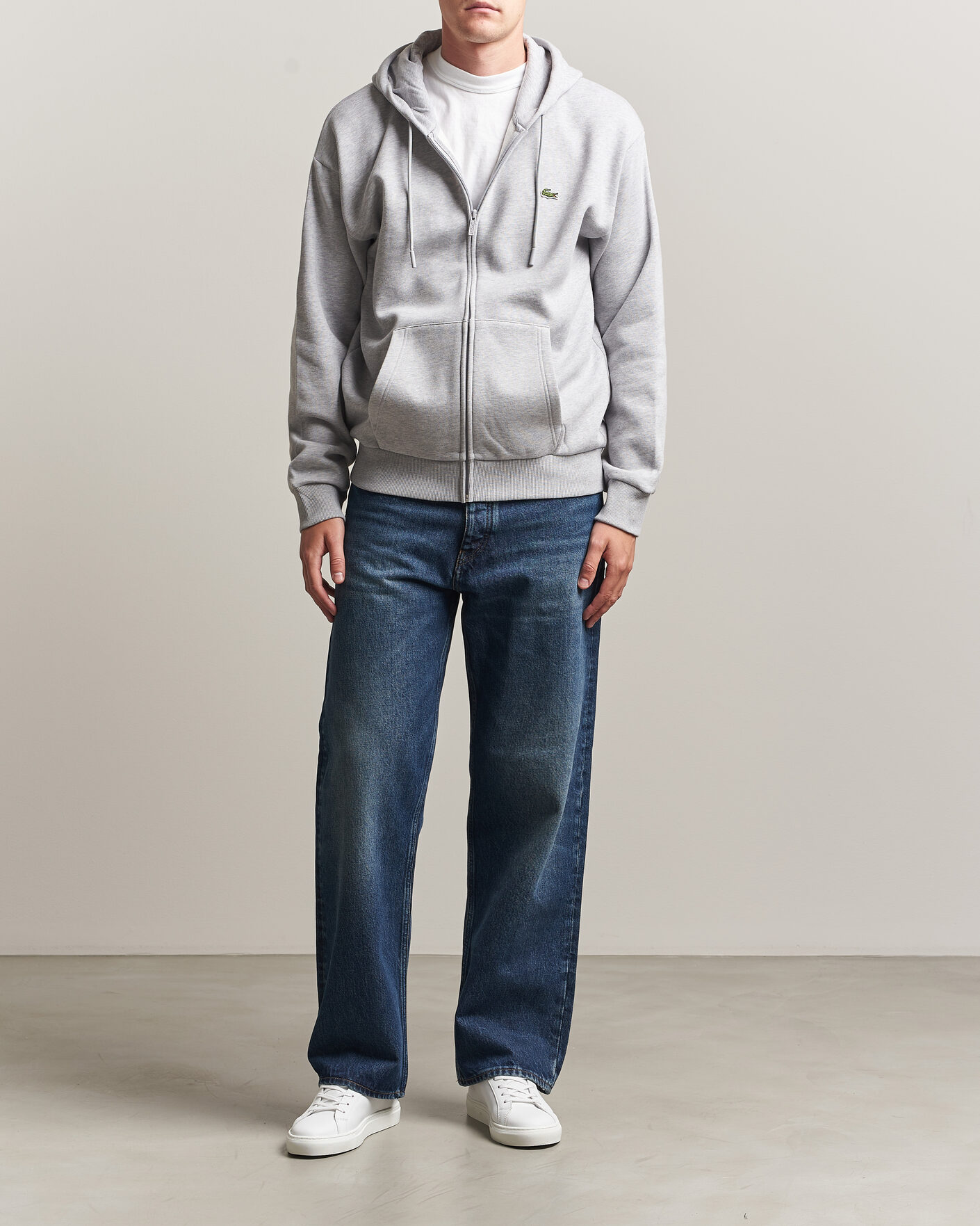 Heren | Truien | Lacoste | Full Zip Hoodie Silver Chine