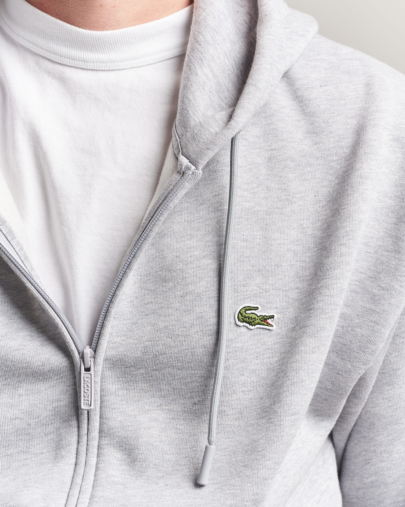 Heren | Truien | Lacoste | Full Zip Hoodie Silver Chine