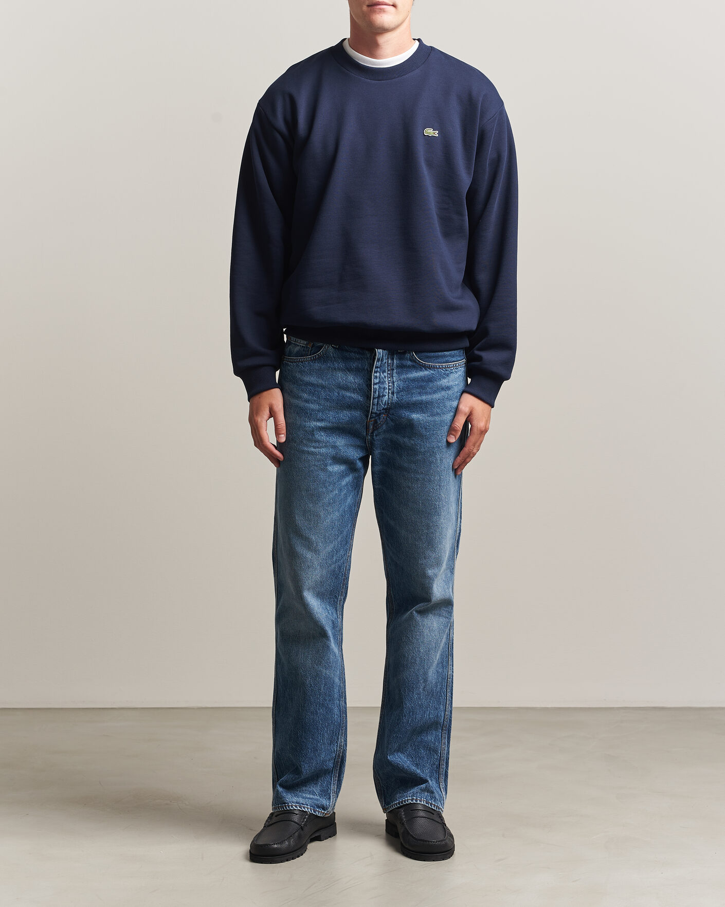 Homme | Pulls Et Tricots | Lacoste | Crew Neck Sweatshirt Navy Blue