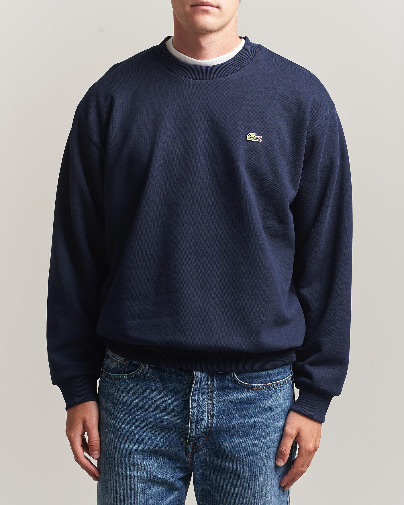 Homme | Pulls Et Tricots | Lacoste | Crew Neck Sweatshirt Navy Blue