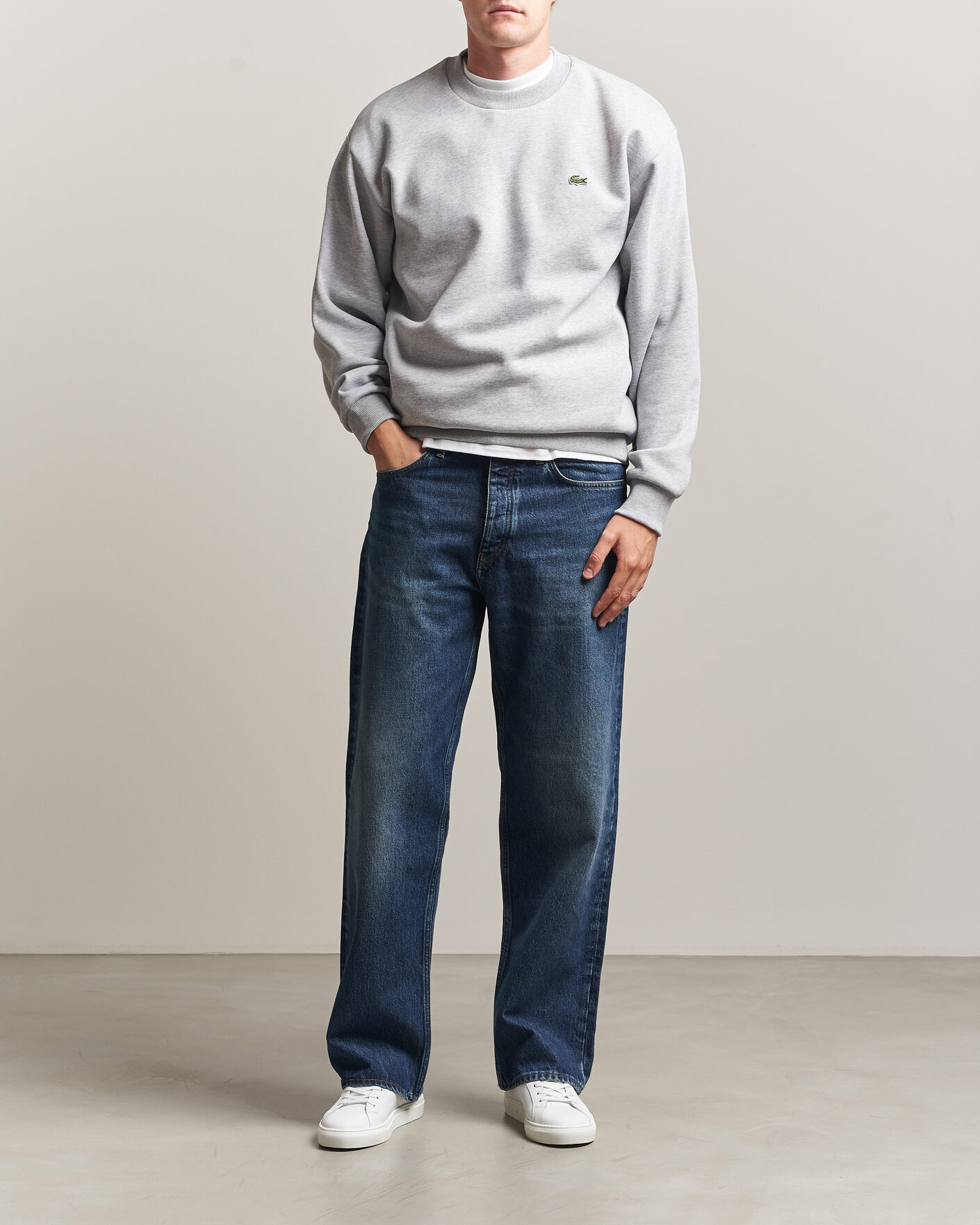 Heren | Truien | Lacoste | Crew Neck Sweatshirt Silver Chine