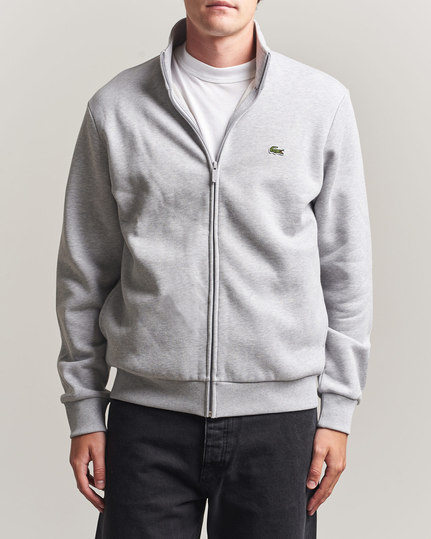 Heren | Truien | Lacoste | Full Zip Sweater Silver Chine