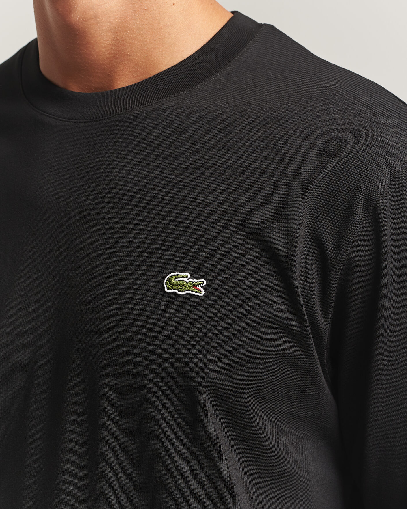 Homme | T-shirts | Lacoste | Crew Neck Long Sleeve T-Shirt Black