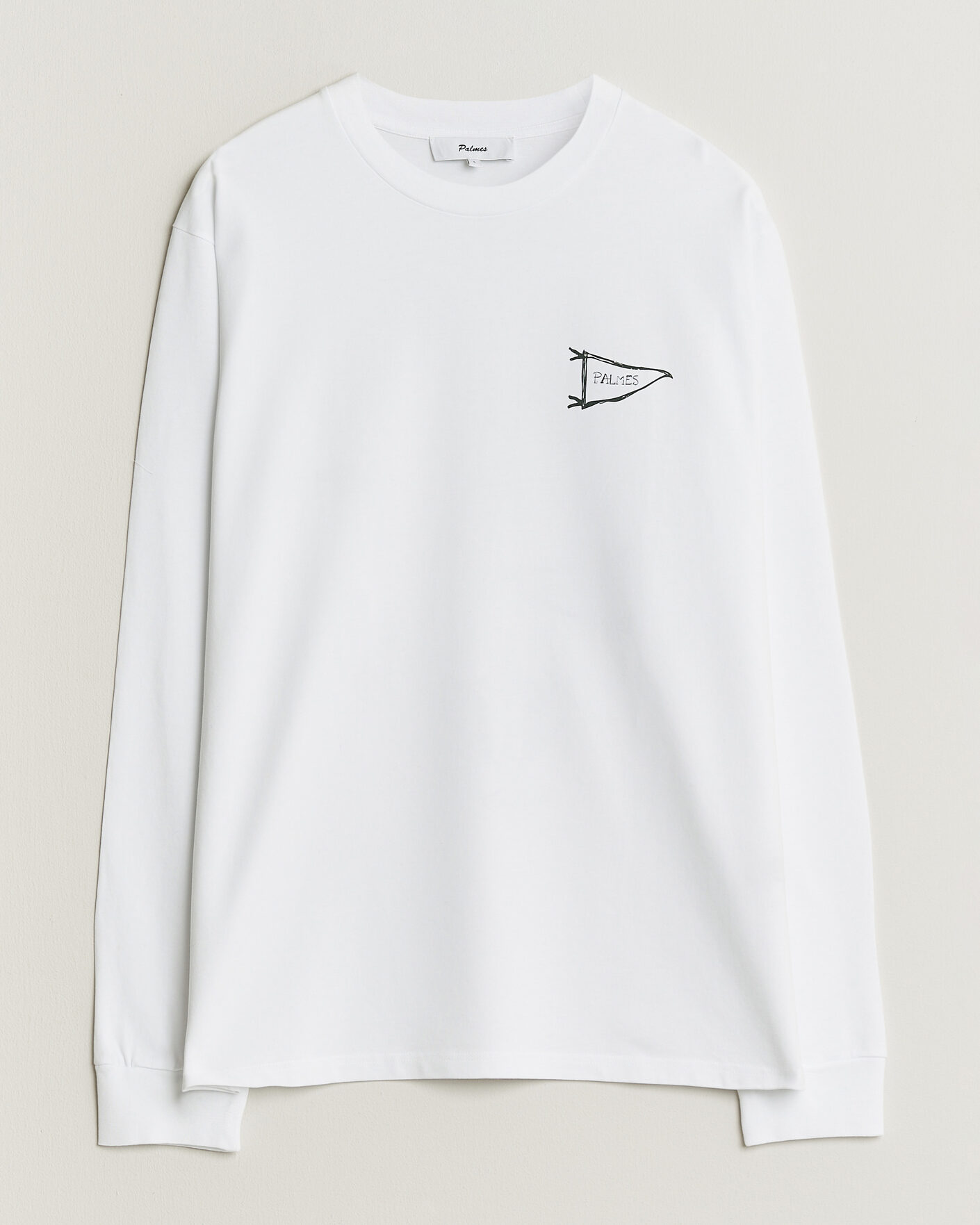 Homme | T-shirts | Palmes | Pennant Long Sleeve T-Shirt White
