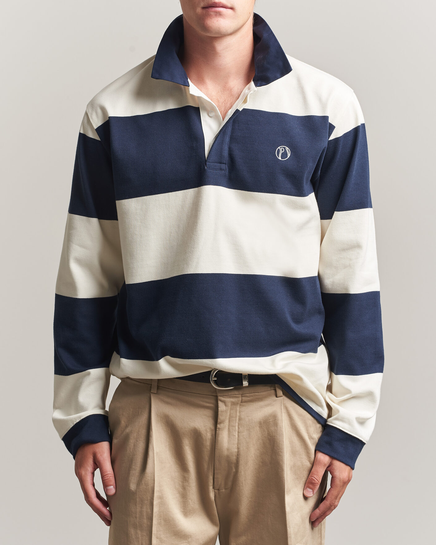 Heren | Truien | Palmes | Ball Rugby Shirt Navy Stripe