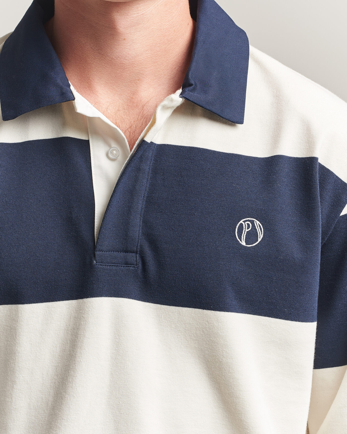 Heren | Truien | Palmes | Ball Rugby Shirt Navy Stripe